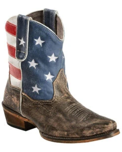 Roper Women's American Beauty Flag Ankle Boots