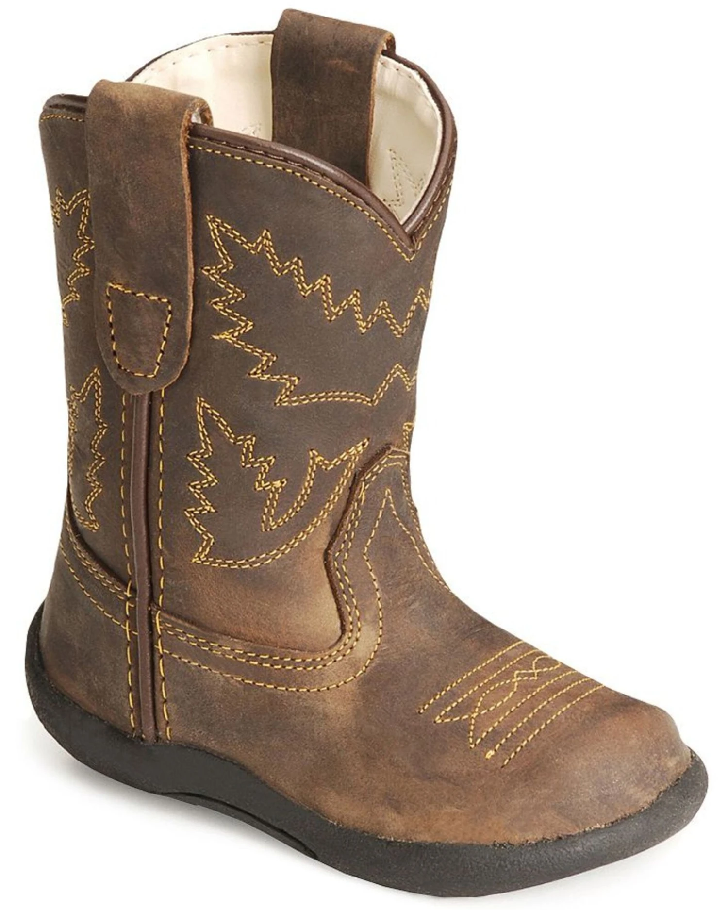 Old West Toddler Boys' Crazy Horse Boots - Round Toe