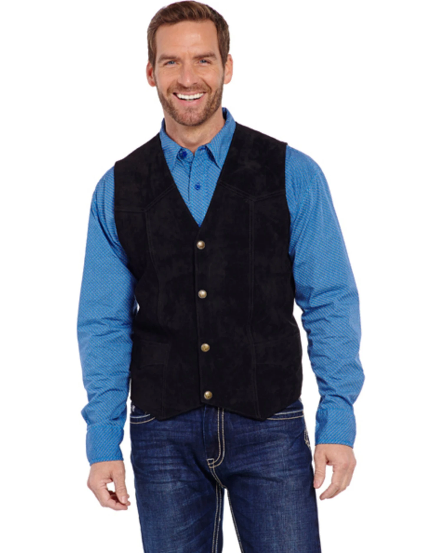 Cripple Creek Men's Suede LeatherĀ Vest