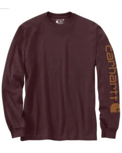 Carhartt Men's Loose Fit Heavyweight Long Sleeve Logo Graphic Work T-Shirt