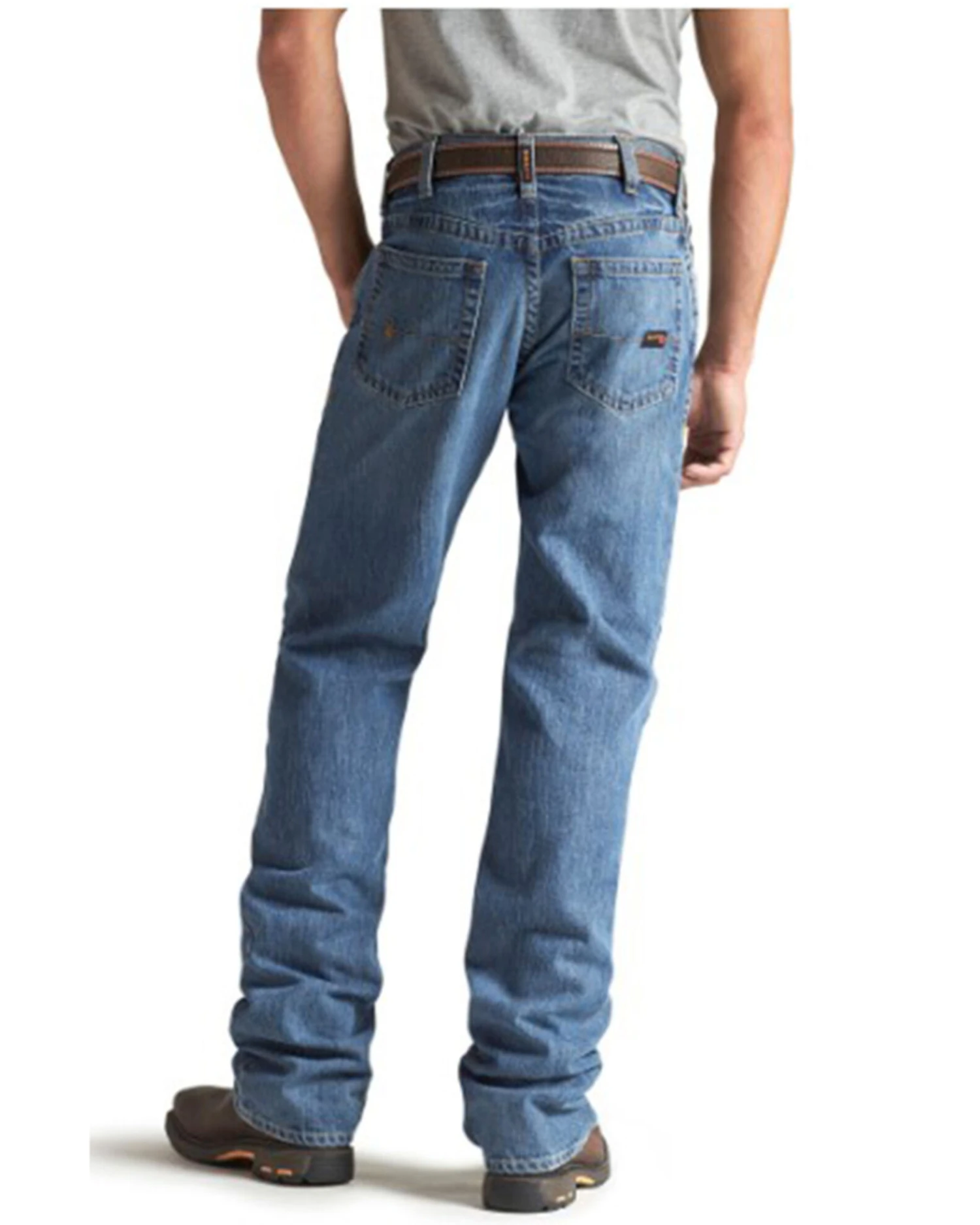 Ariat Men's FR M3 Medium Wash Loose Basic Stackable Straight Leg Jean -Â Big - Image 2