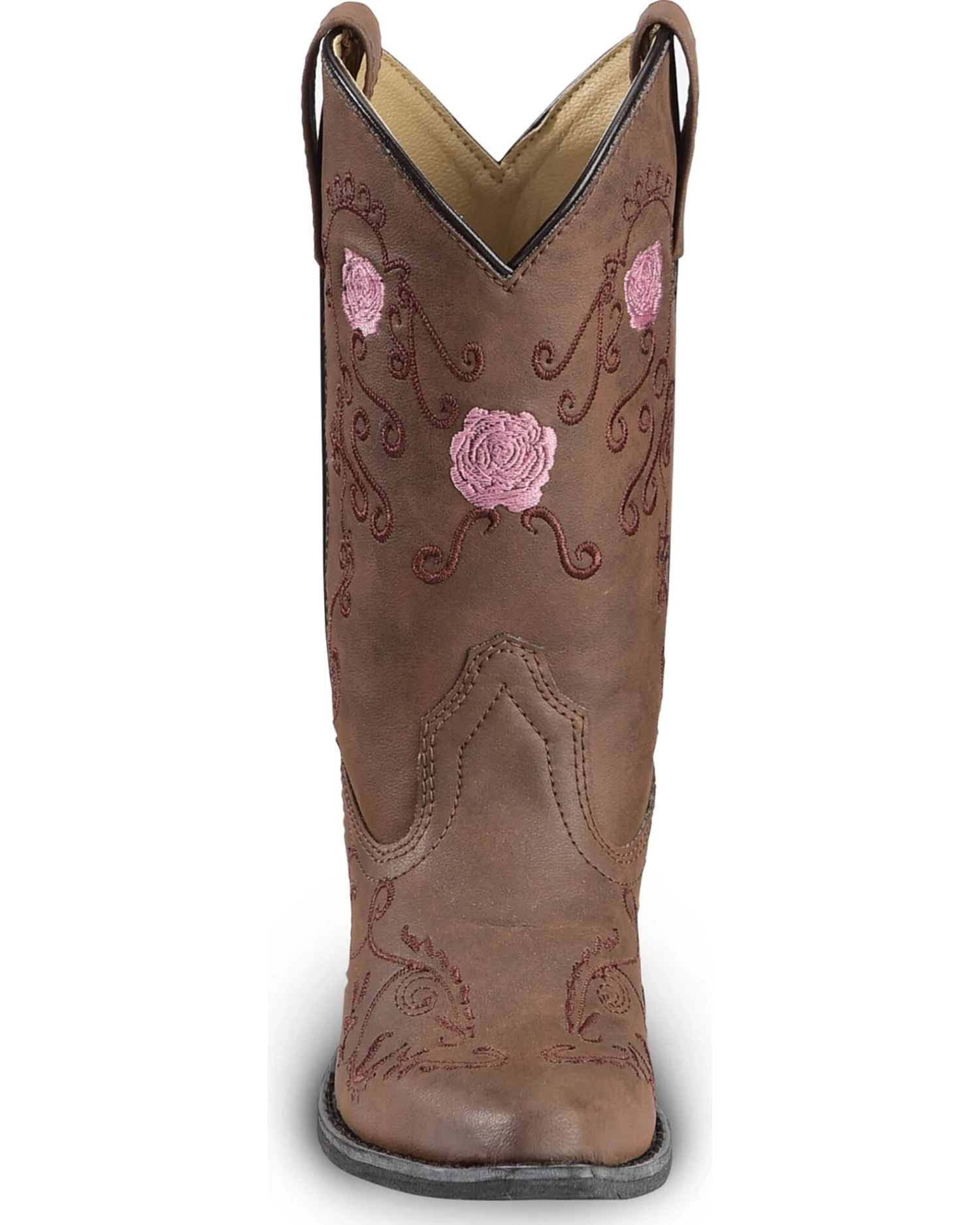 Shyanne Girls' Floral Embroidered Western Boots - Pointed Toe - Image 4