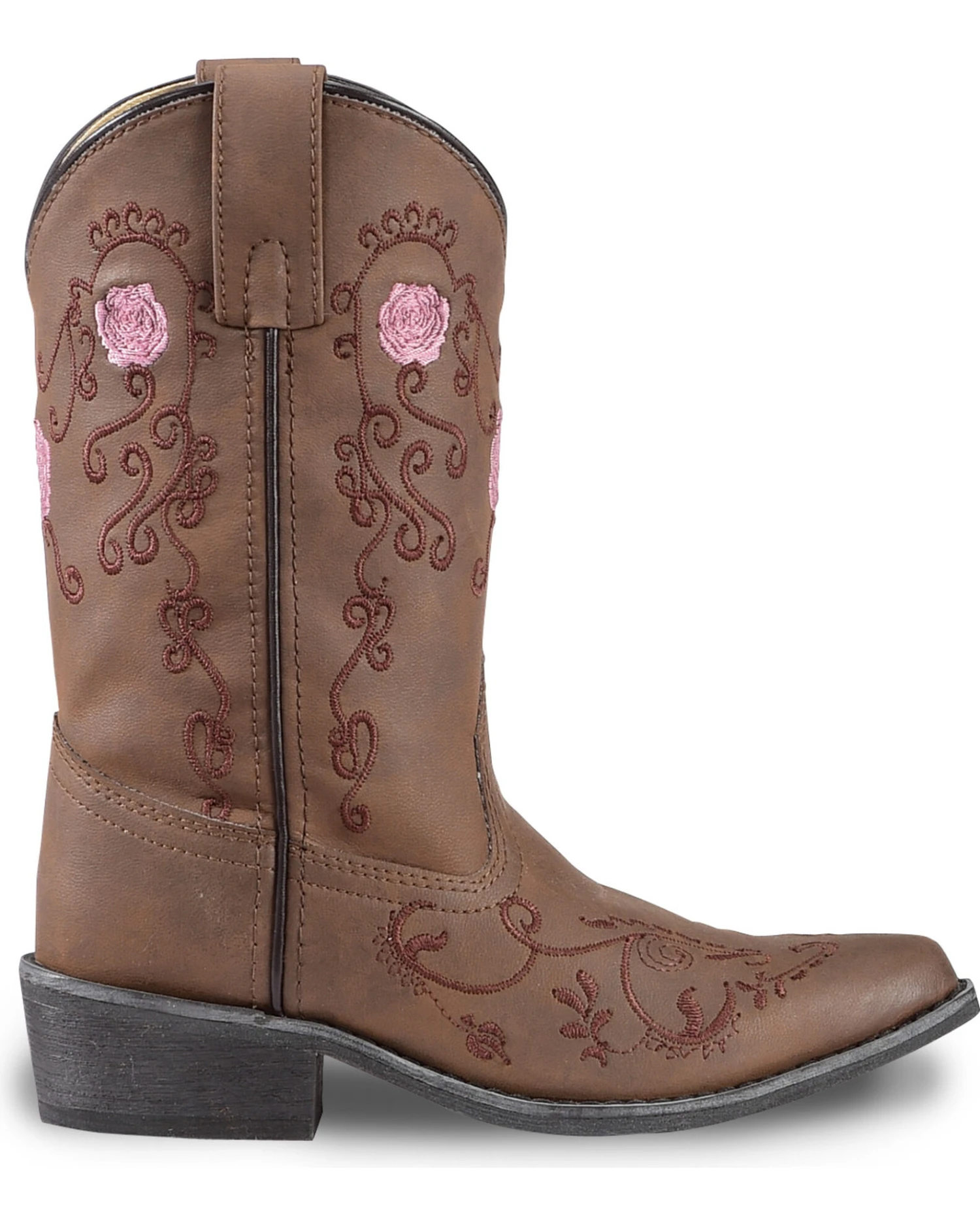 Shyanne Girls' Floral Embroidered Western Boots - Pointed Toe - Image 2