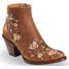 Shyanne Women's Millie Floral Embroidered Booties - Round Toe 