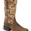 Ariat Women's Round Up Patriot Western Performance Boots - Broad Square Toe