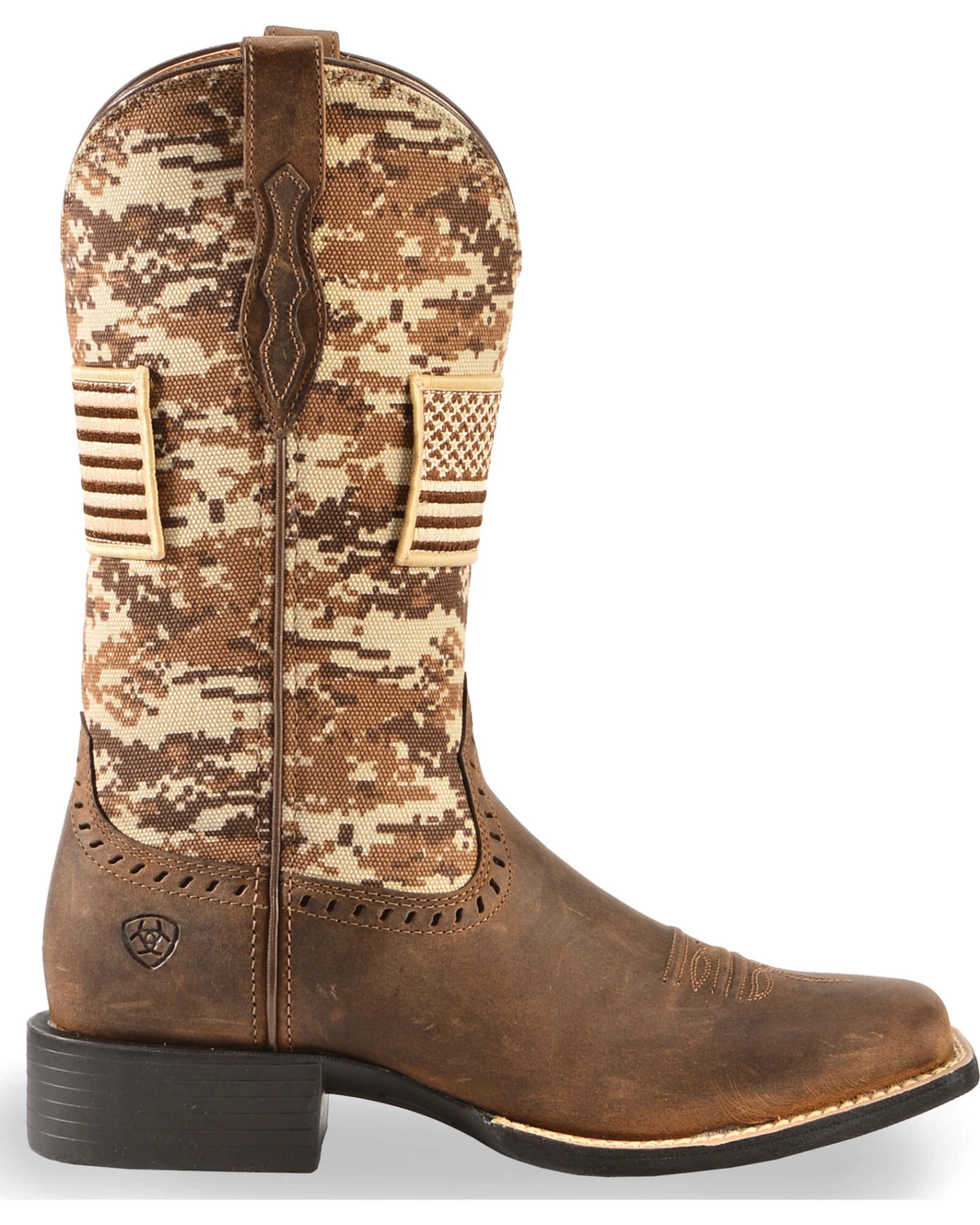 Ariat Women's Round Up Patriot Western Performance Boots - Broad Square Toe - Image 2