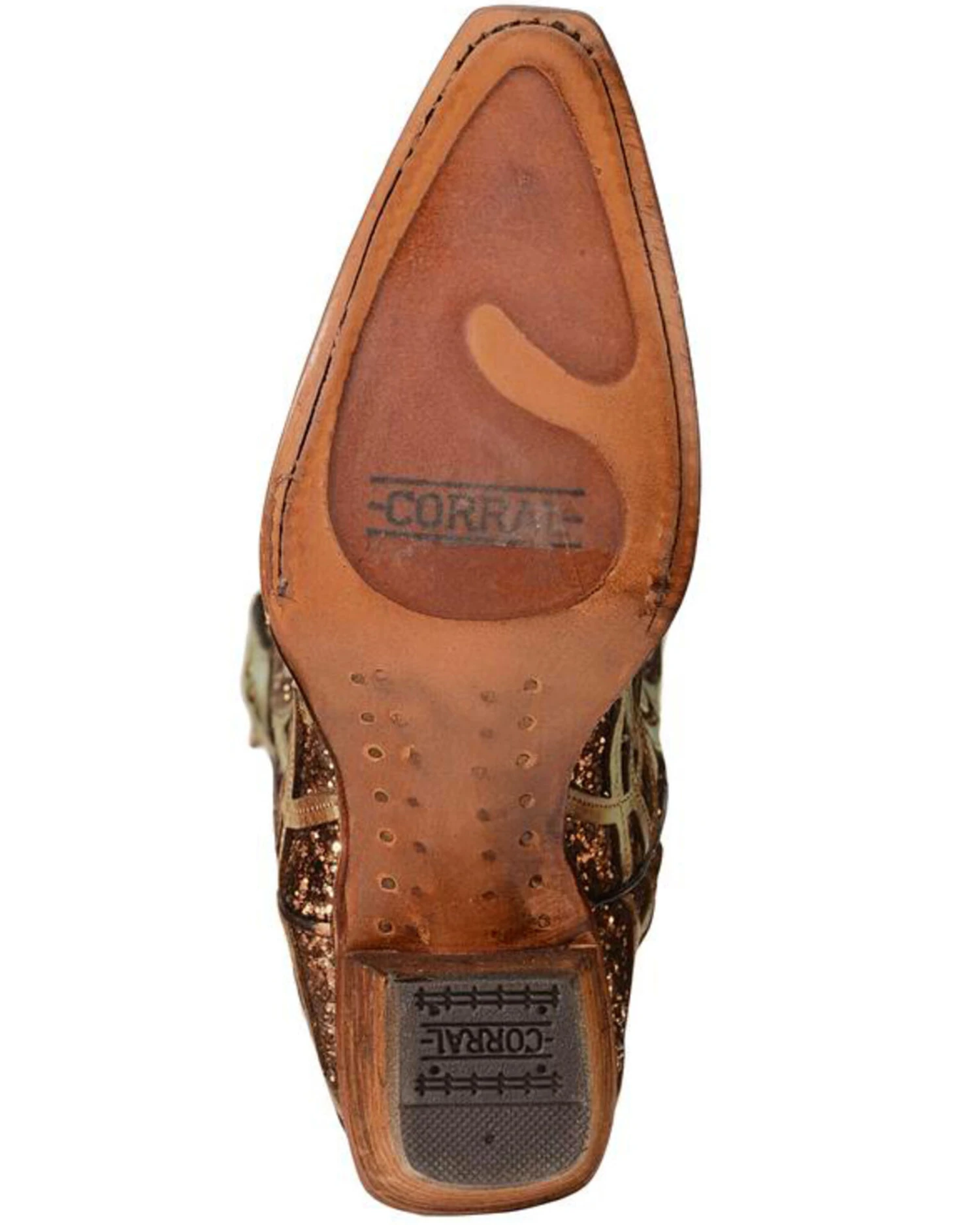 Corral Women's Mint Glitter Inlay Western Boots - Snip Toe - Image 5