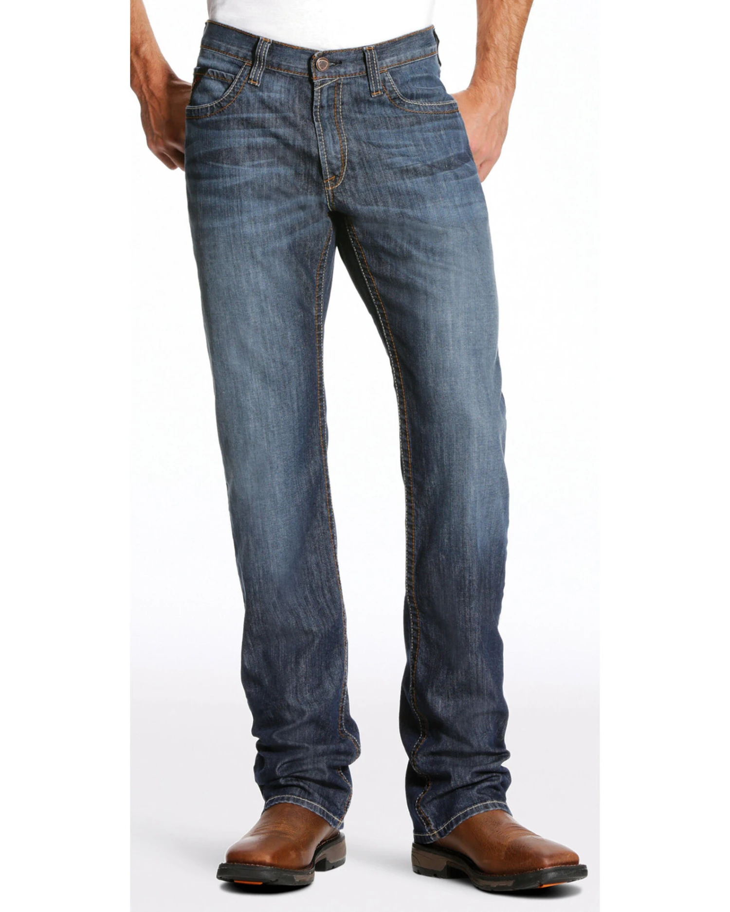 Ariat Men's FR M4 Inherent Basic Low Rise Bootcut Jeans - Big - Image 2