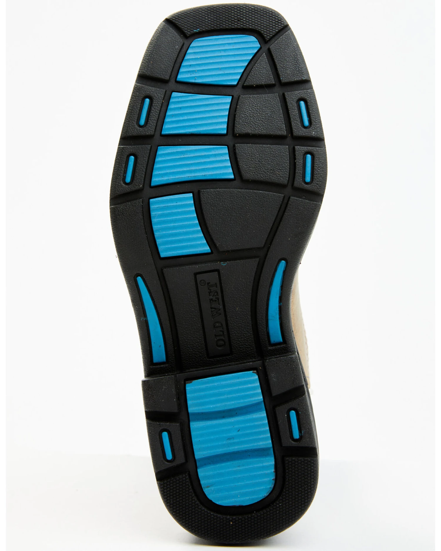 Old West Boys' Leather Work Rubber Western Boots - Square Toe - Image 7