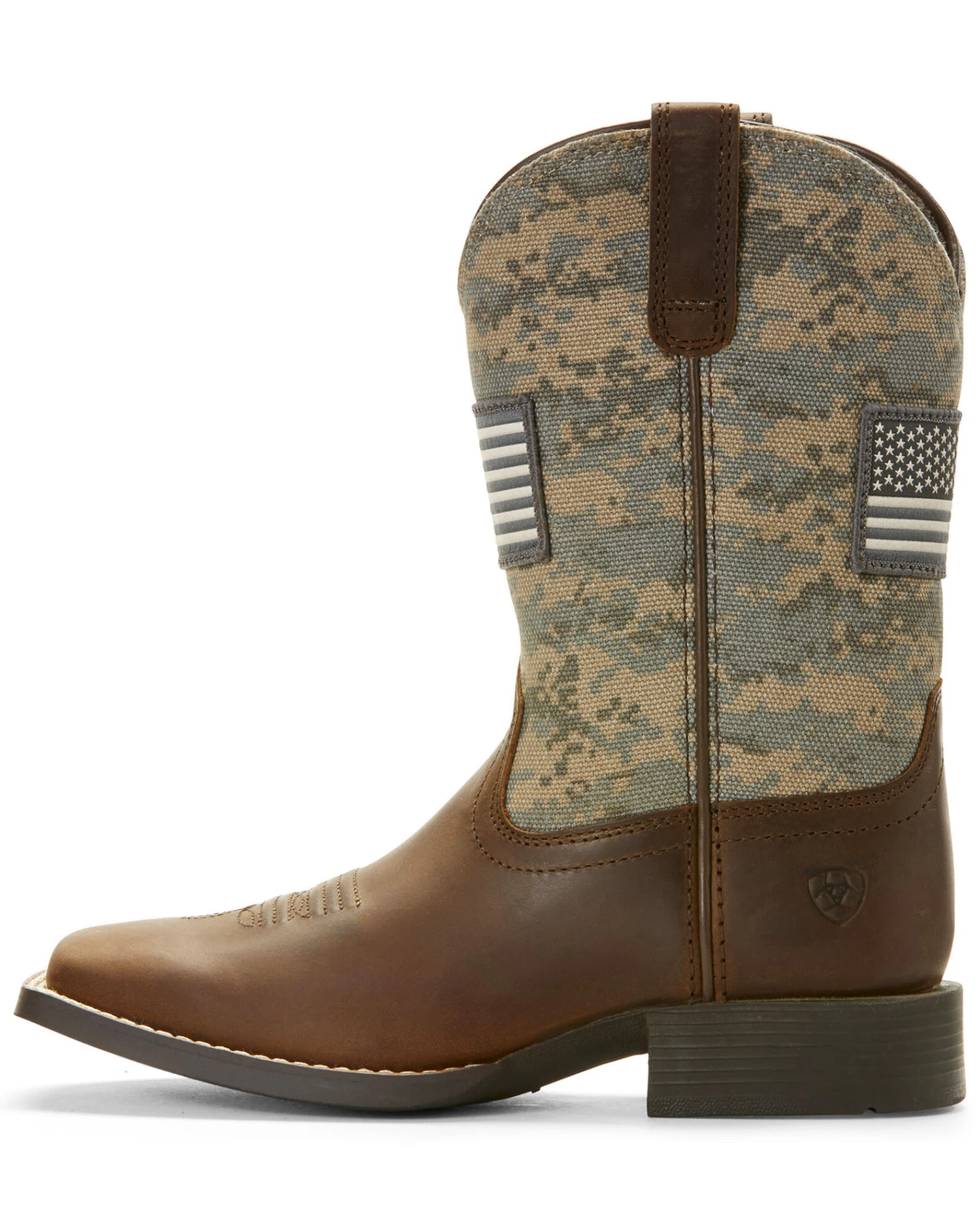 Ariat Boys' Patriot American Flag Western Boots - Broad Square Toe - Image 2
