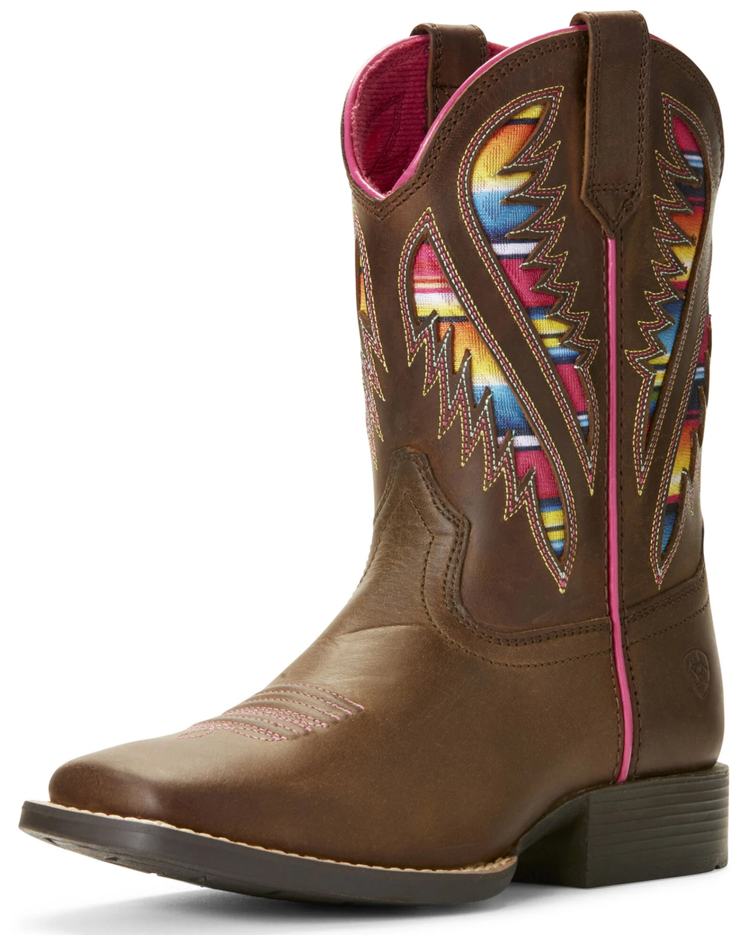 Ariat Girls' VentTEK Quickdraw Serape Western Boots - Broad Square Toe