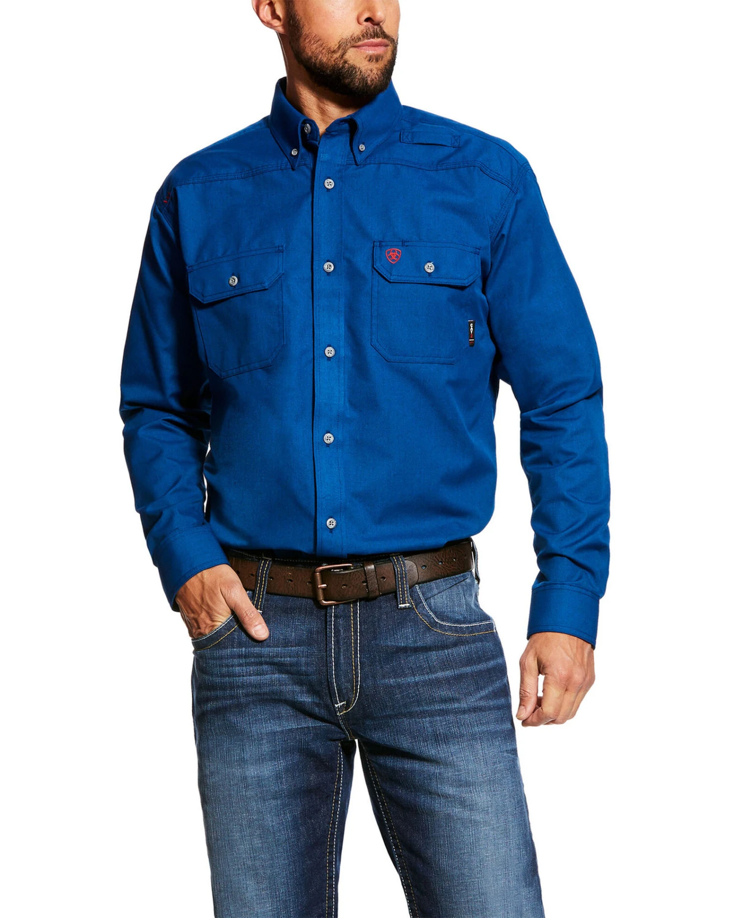 Ariat Men's FR Featherlight Long Sleeve Button Down Work Shirt - TallÂ