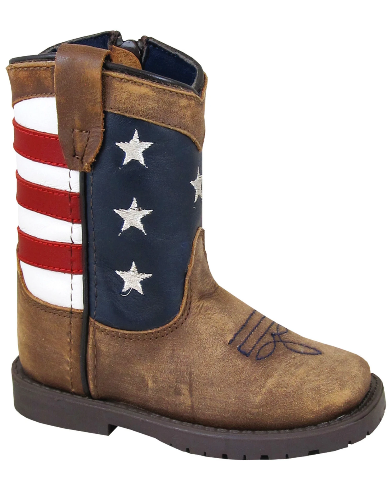 Smoky Mountain Toddler Stars And Stripes Western Boots - Square Toe