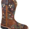 Smoky Mountain Little Girls' Floralie Western Boots - Broad Square Toe