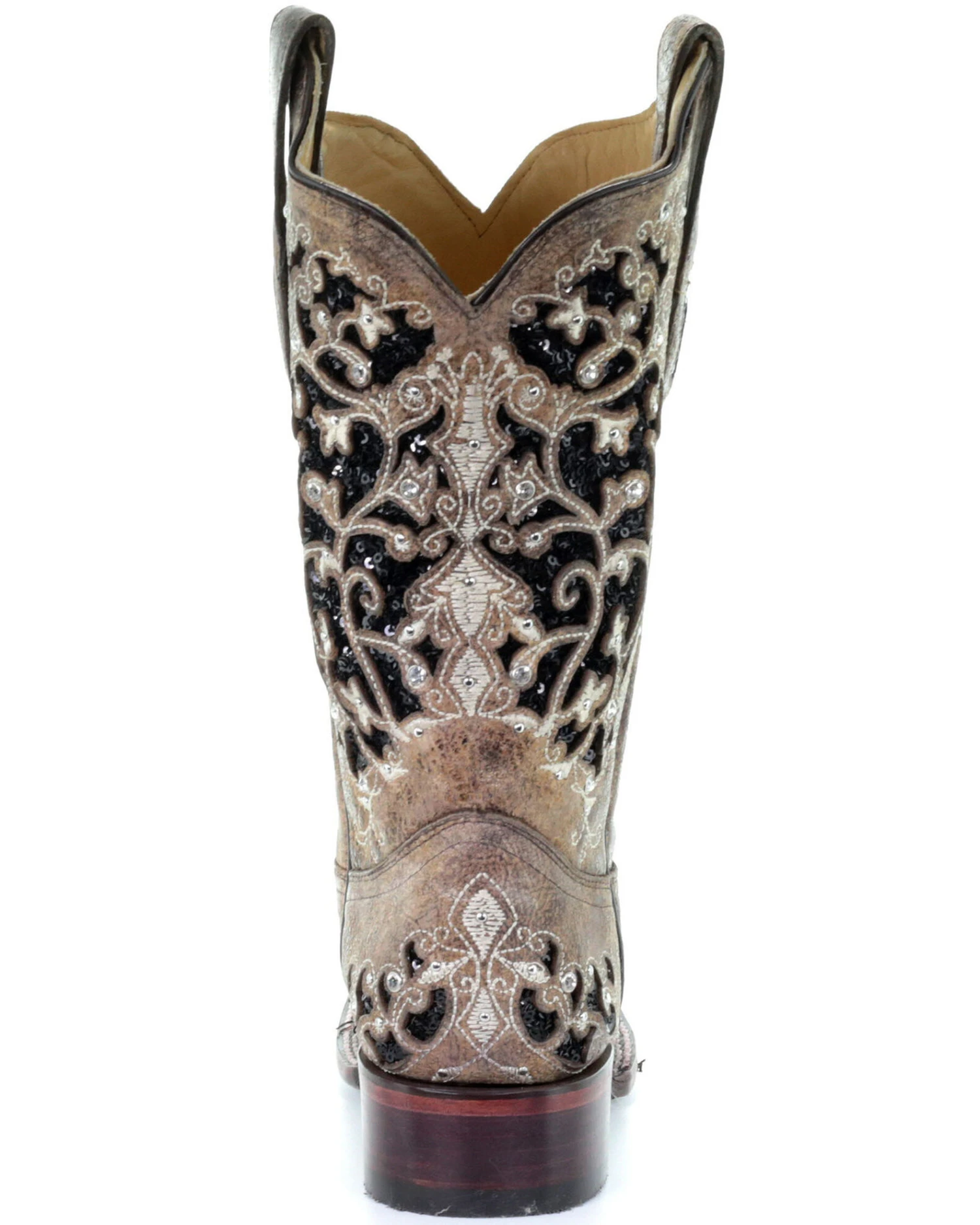 Corral Women's Sequin Inlay Western Boots - Square Toe - Image 4