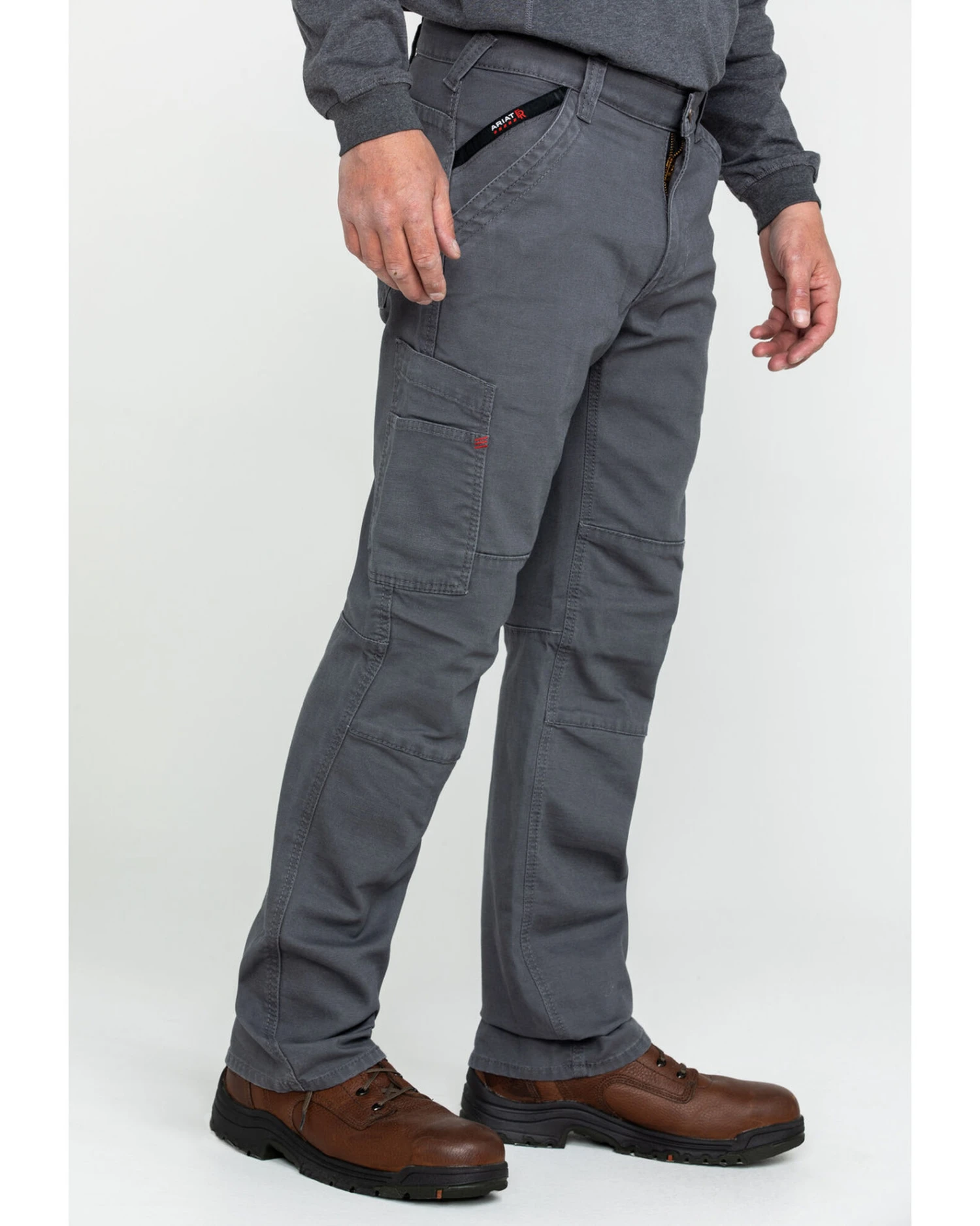 Ariat Men's FR M5 Duralight Stretch Canvas Straight Work Pants - Image 3