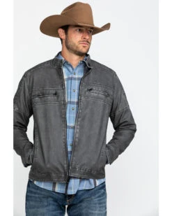 Moonshine Spirit Men's Gearhead Washed Faux Leather Moto JacketÂ