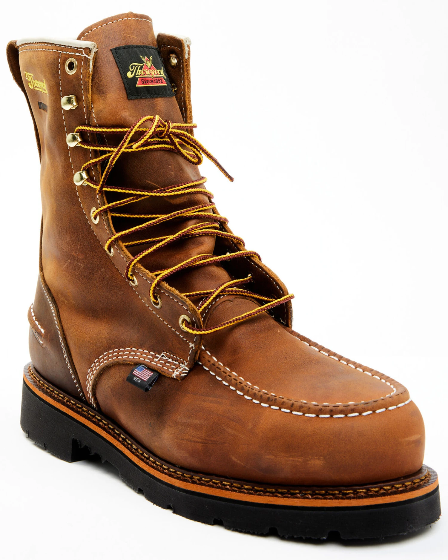 Thorogood Men's 8" Crazyhorse Made In The USA Waterproof Work Boots - Steel Toe