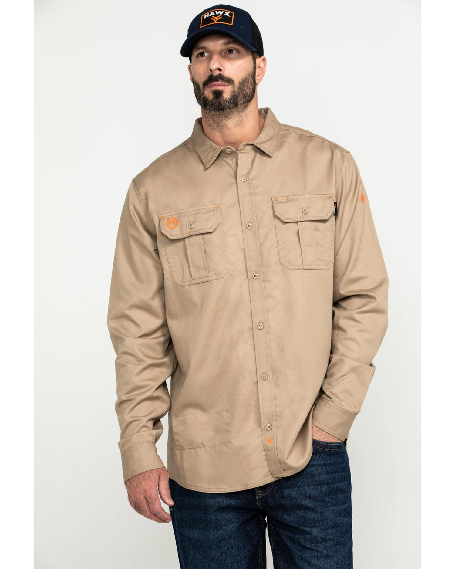 Hawx Men's FR Long Sleeve Woven Work Shirt - BigÂ