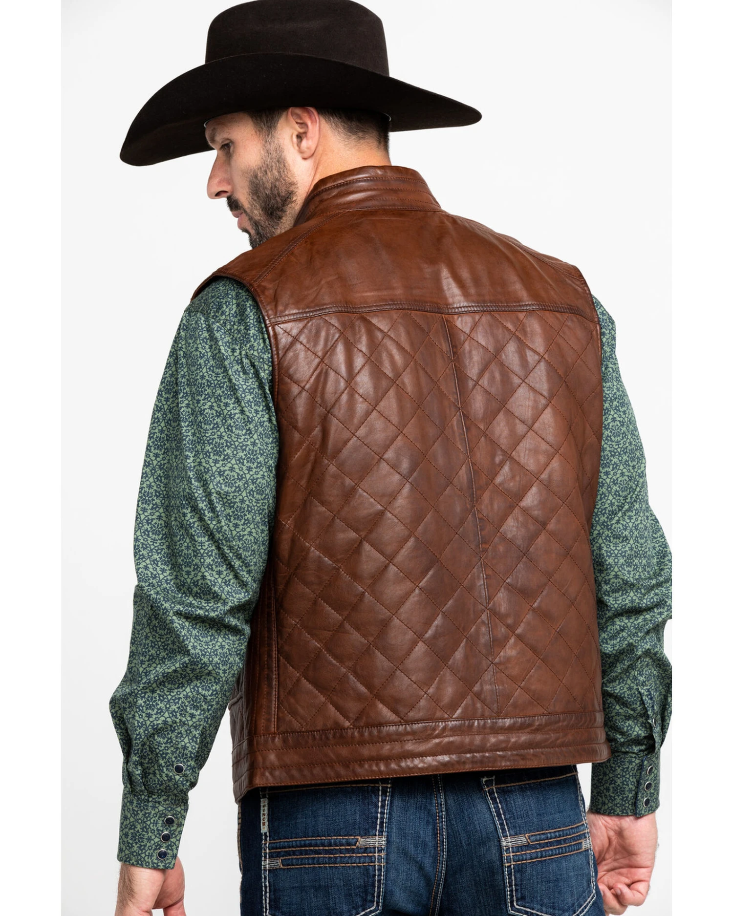 Scully Leatherwear Men's Quilted Leather VestĀ - Image 2