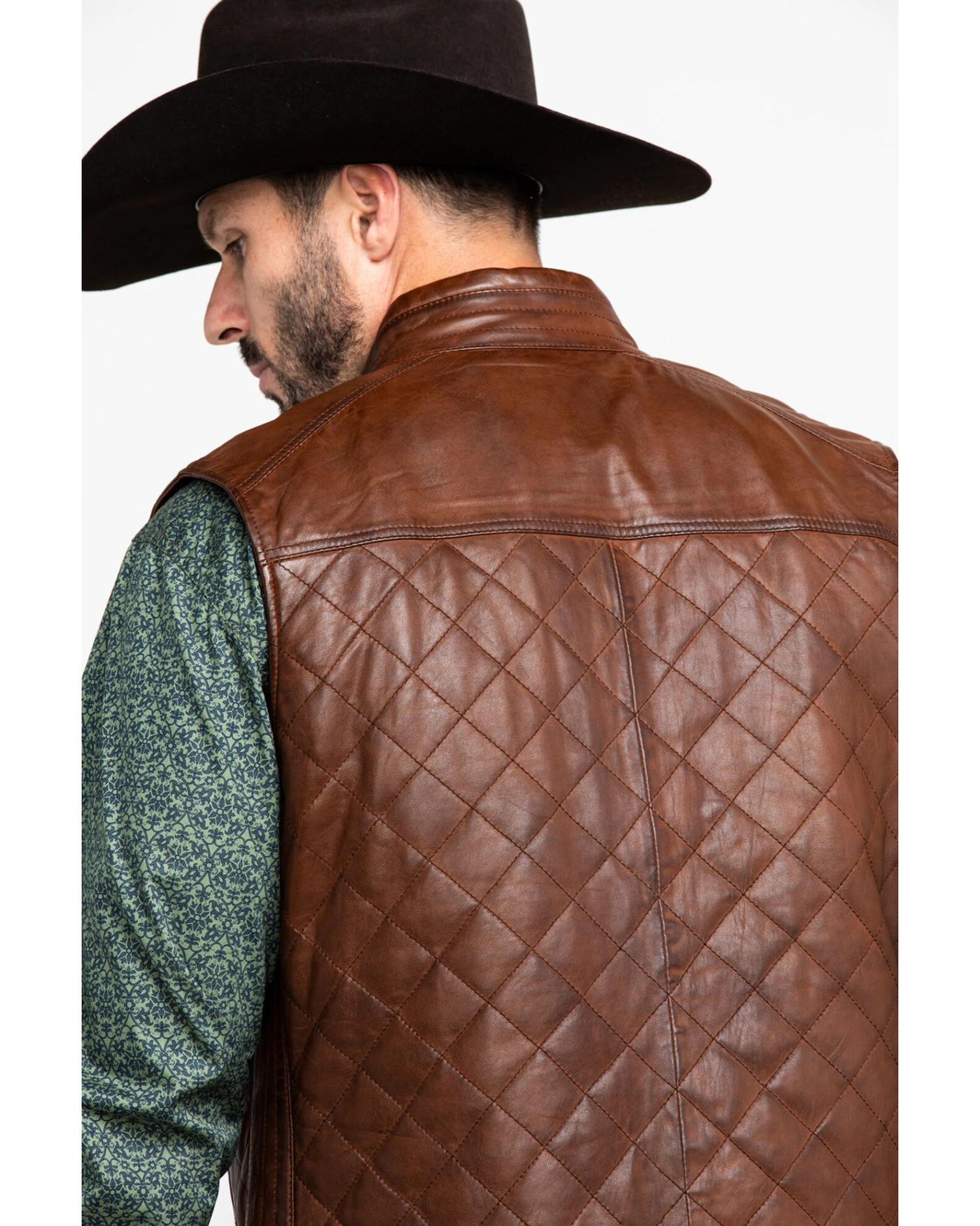 Scully Leatherwear Men's Quilted Leather VestĀ - Image 5