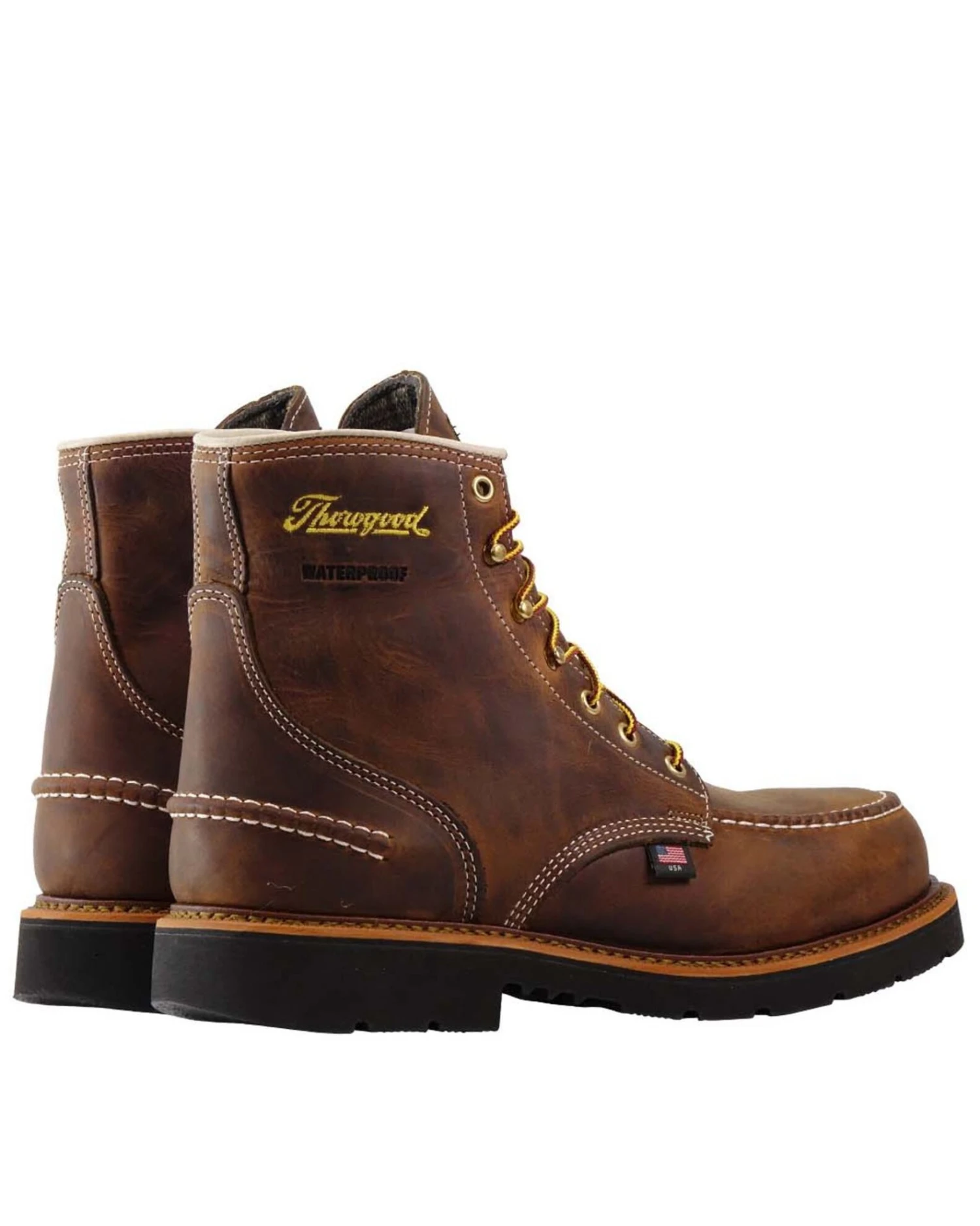 Thorogood Men's Crazyhorse Made In The USA Waterproof Work Boots - Steel Toe - Image 3