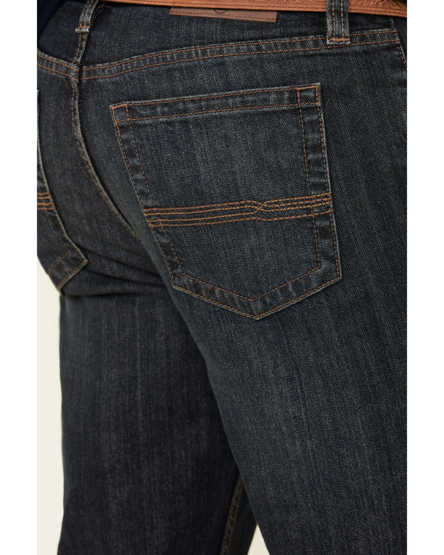 Cody James Men's Barn Sour Dark Wash Stretch Slim Straight Jeans - Image 4