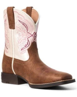 Ariat Girls' Double Kicker Western Boots - Broad Square Toe