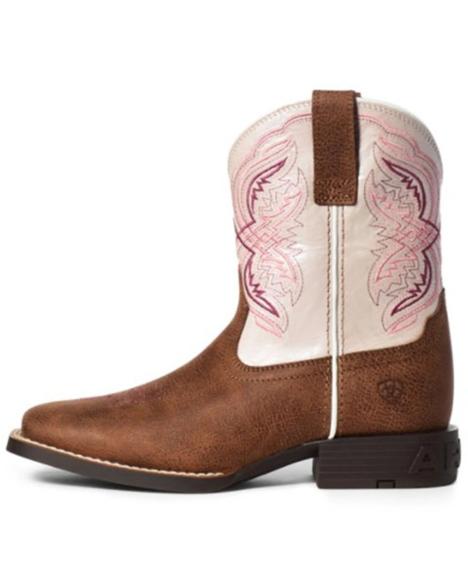 Ariat Girls' Double Kicker Western Boots - Broad Square Toe - Image 2
