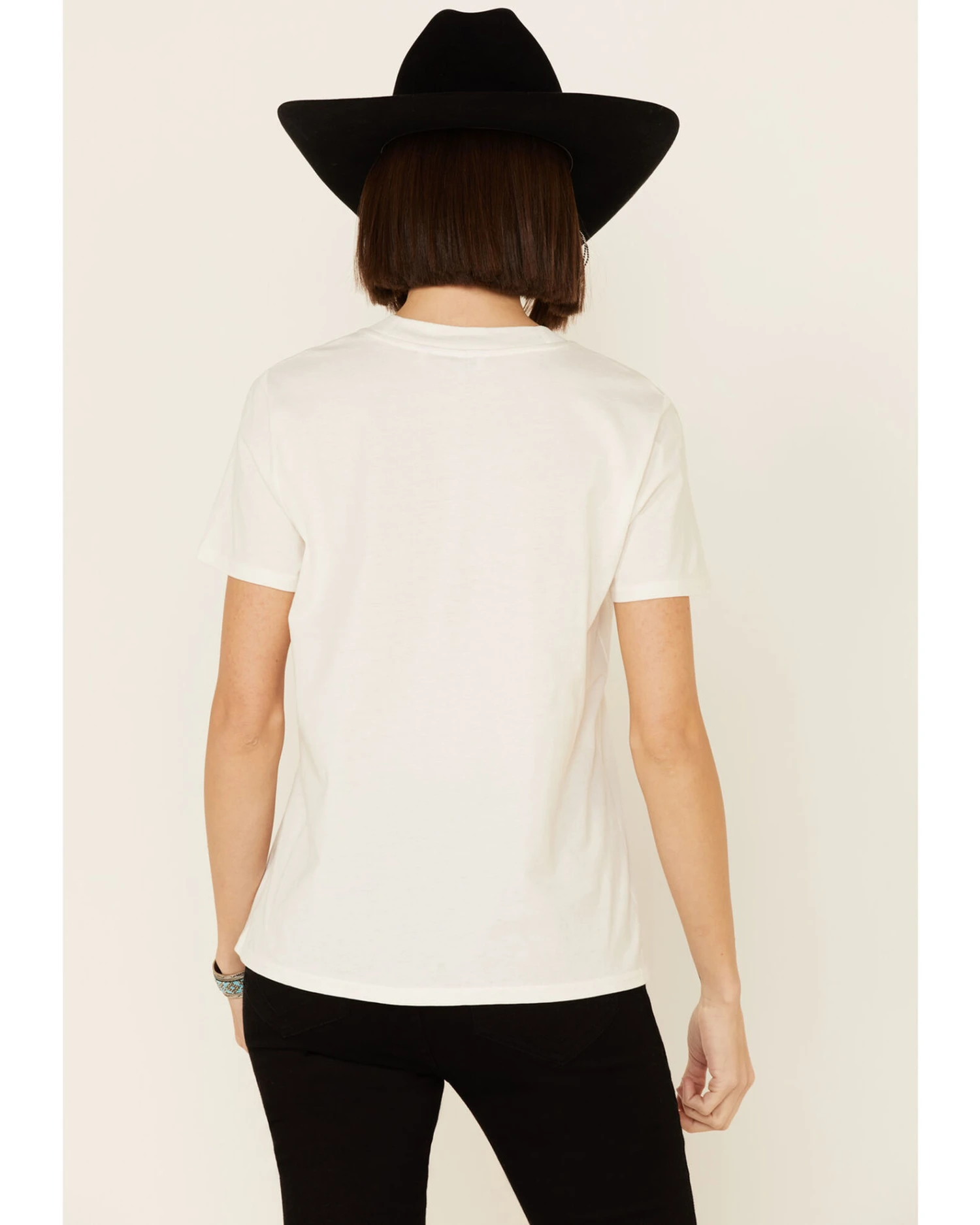 Wrangler Modern Women's Vintage Peace Sign Logo Graphic TeeĀ - Image 4