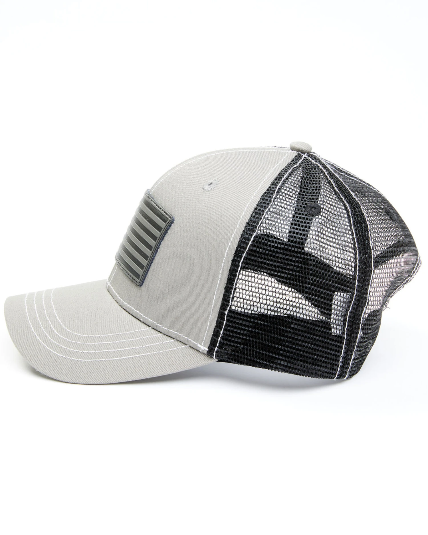 Cody James Men's Gray Flag Patch Mesh Back Ball Cap - Image 2
