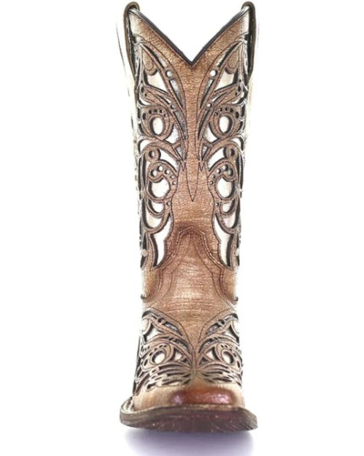 Corral Girls' Shiny Inlay Western Boots - Square Toe - Image 4