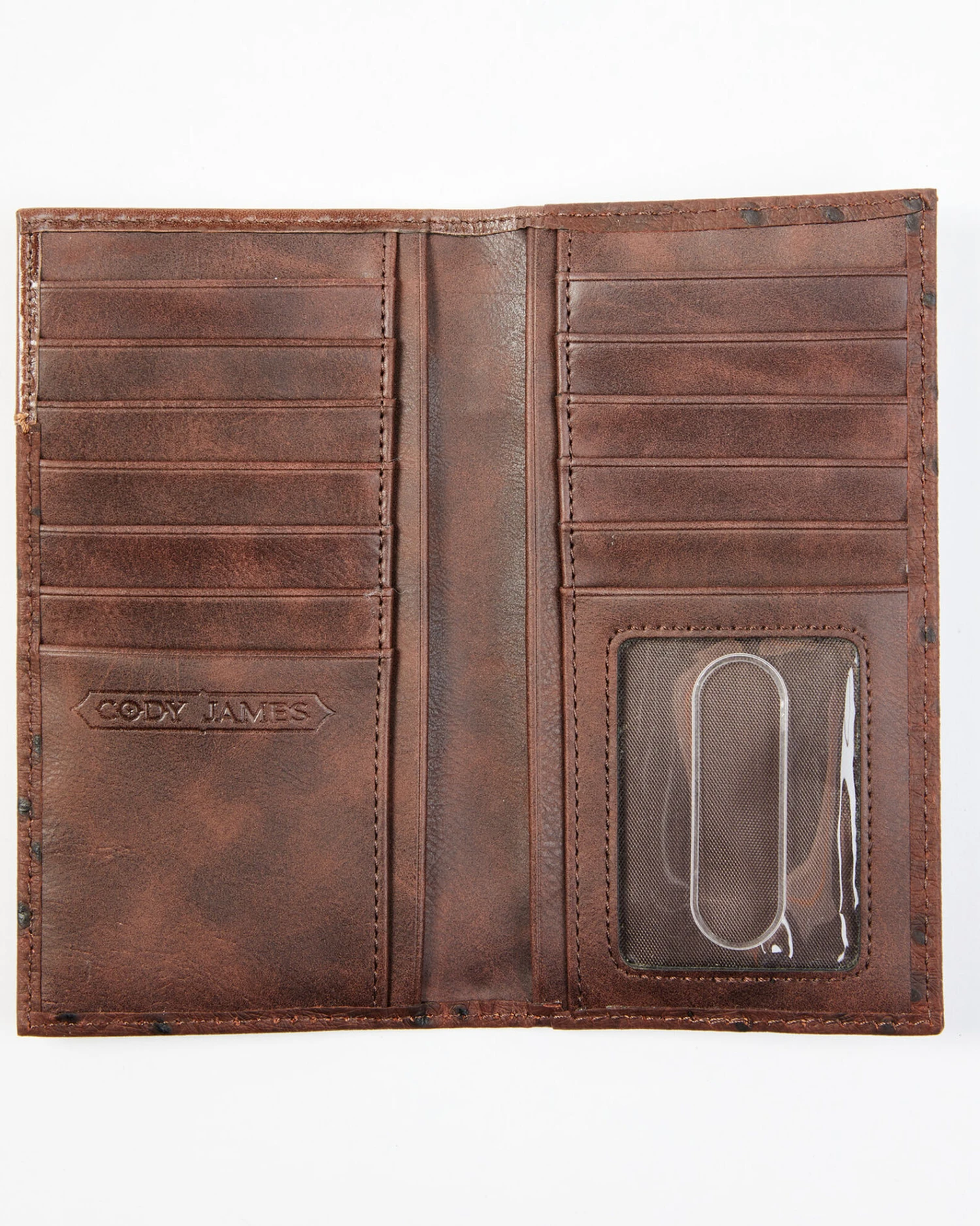 Cody James Men's Bifold Ostrich Print Embossed Rodeo Wallet - Image 2