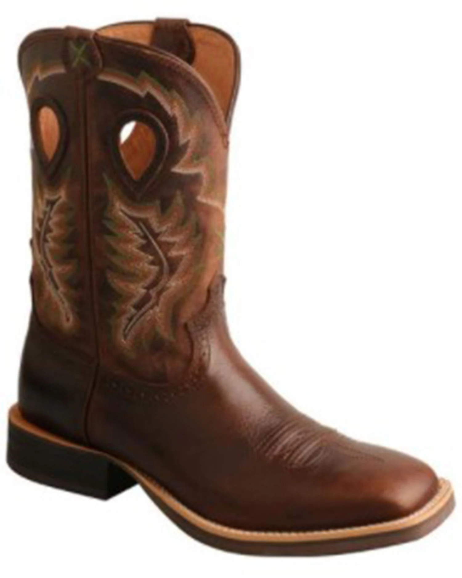 Twisted X Men's Brown Ruff Stock Western Boots - Square Toe