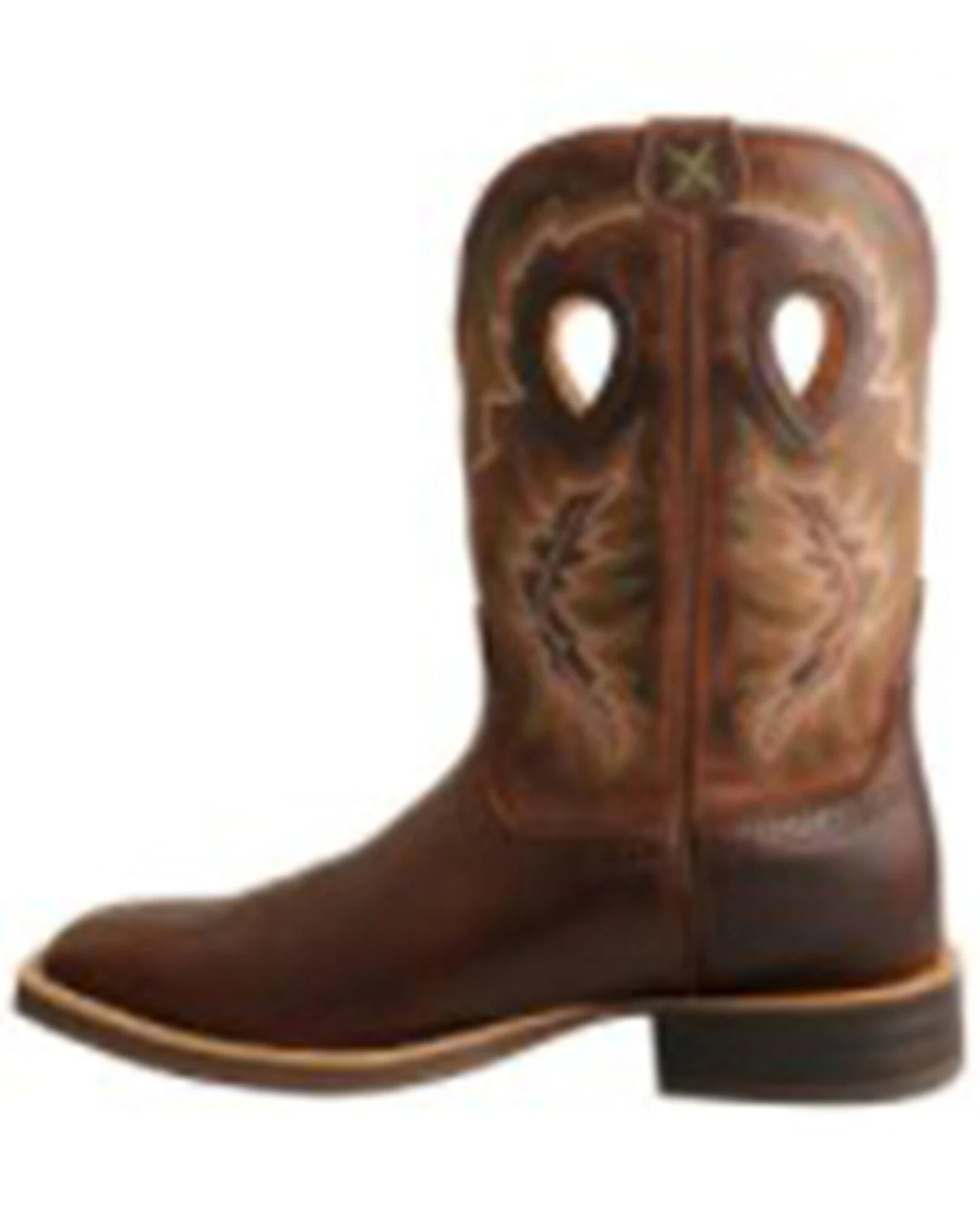 Twisted X Men's Brown Ruff Stock Western Boots - Square Toe - Image 3