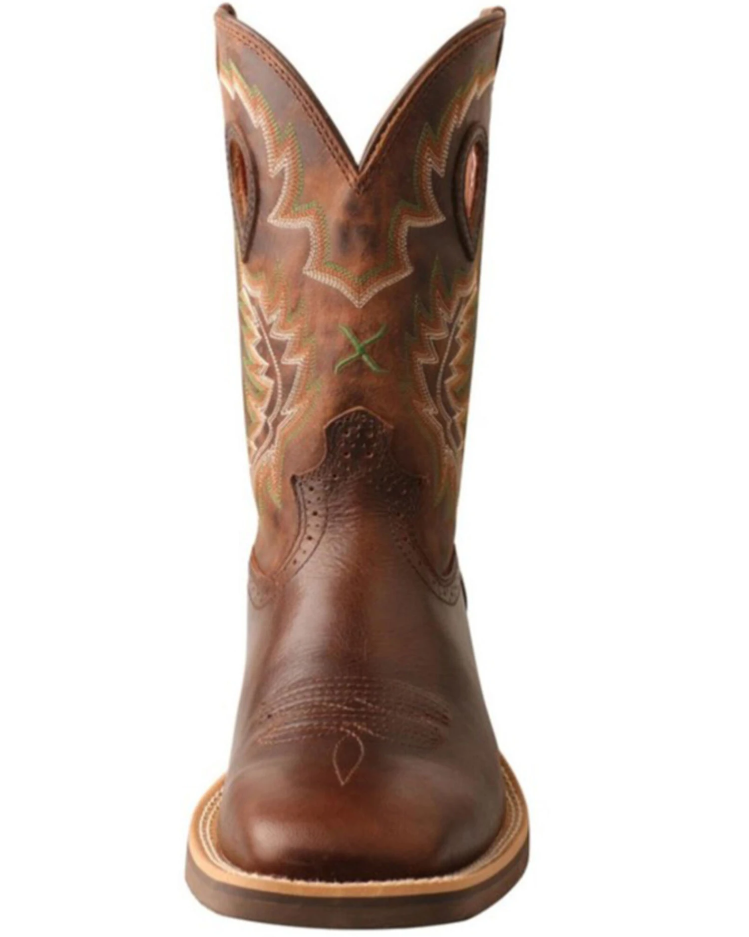 Twisted X Men's Brown Ruff Stock Western Boots - Square Toe - Image 4