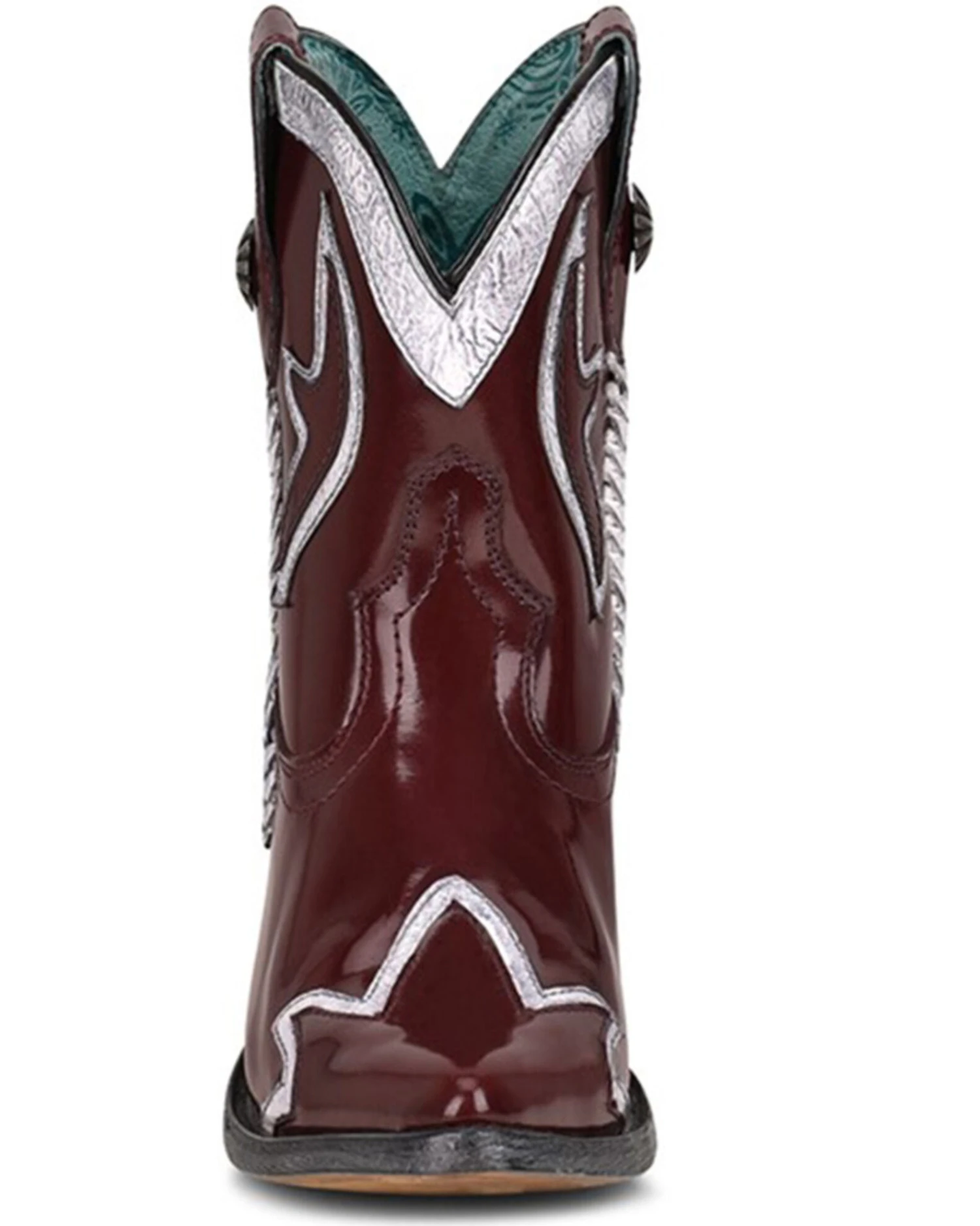 Corral Women's Burgundy Embroidery Western Booties - Pointed Toe - Image 3