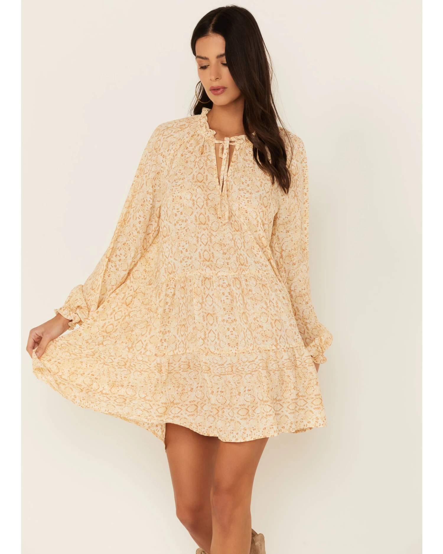 Show Me Your Mumu Multicolored Snake Print Birdie MiniĀ Dress