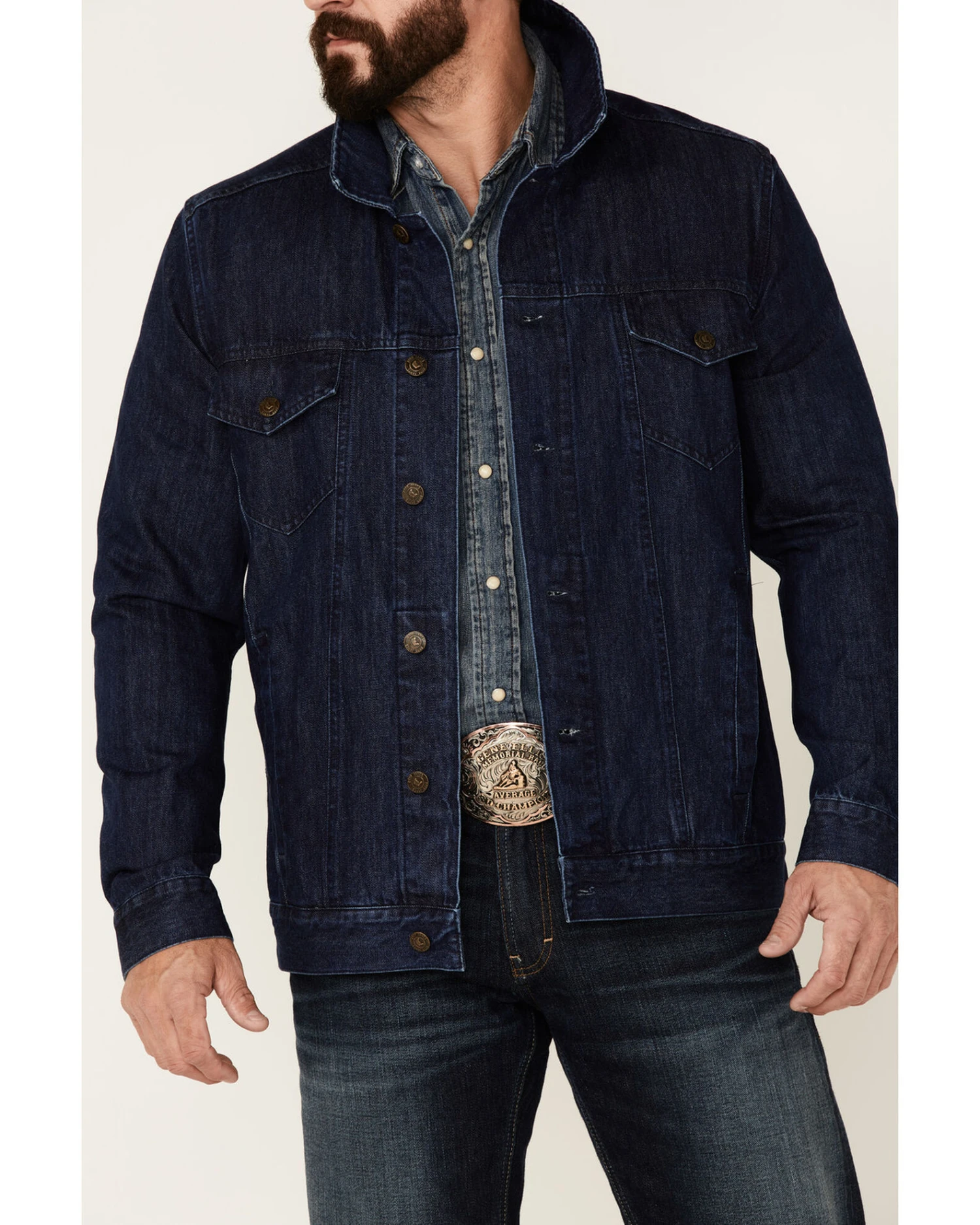 Cody James Men's Coasting Medium Wash Button-Front Unlined Denim Jacket - Image 3