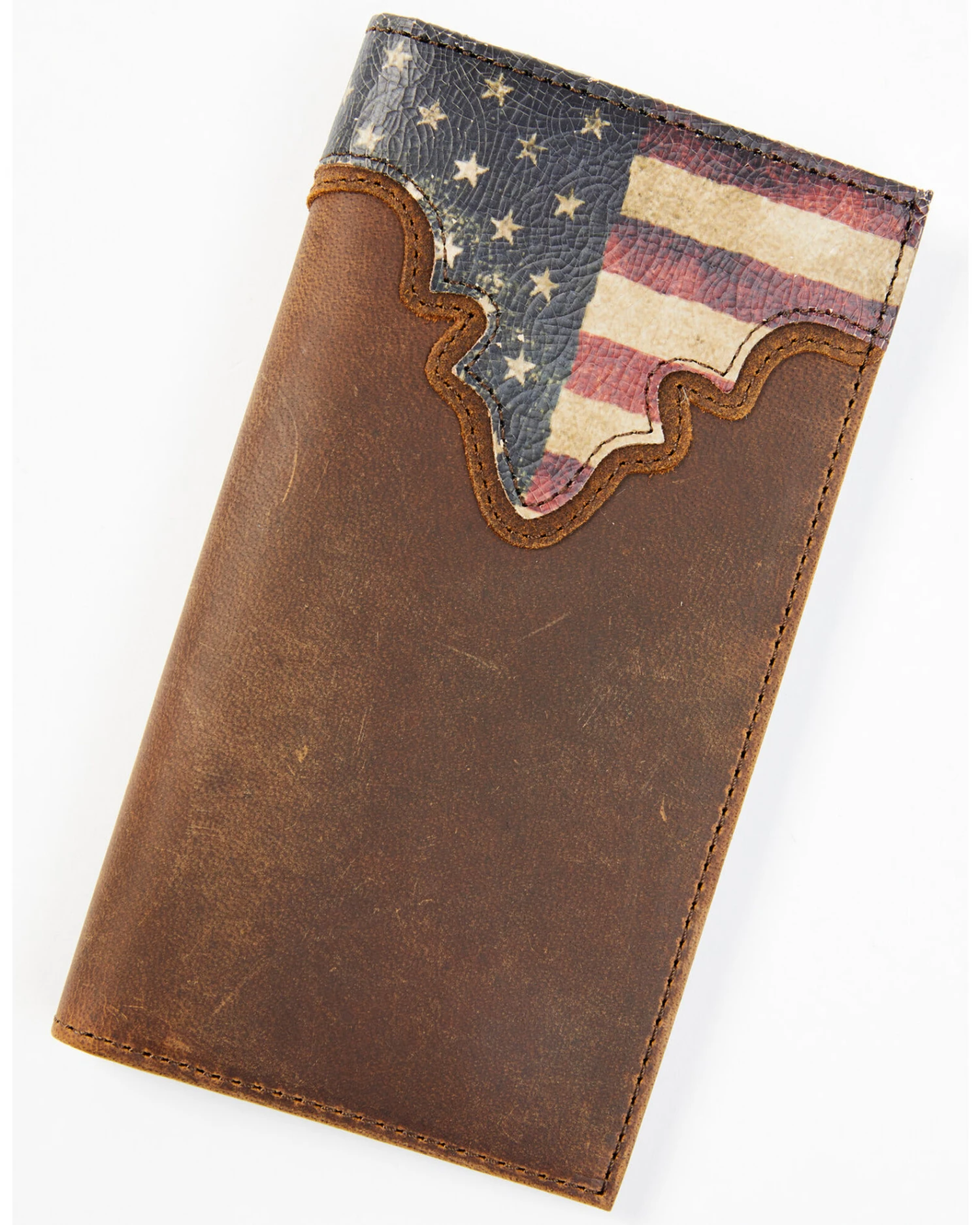 Cody James Men's Distressed Patriotic Checkbook Wallet