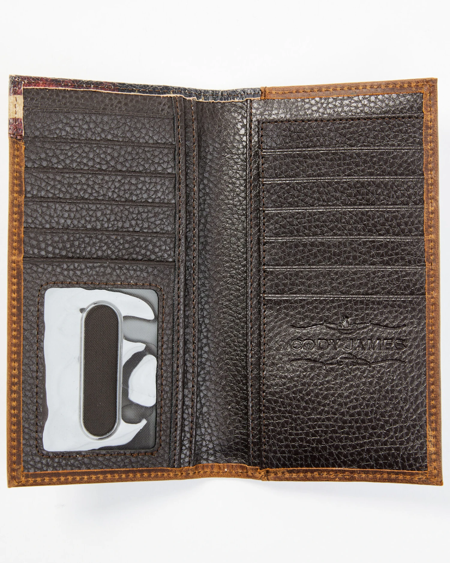 Cody James Men's Distressed Patriotic Checkbook Wallet - Image 2