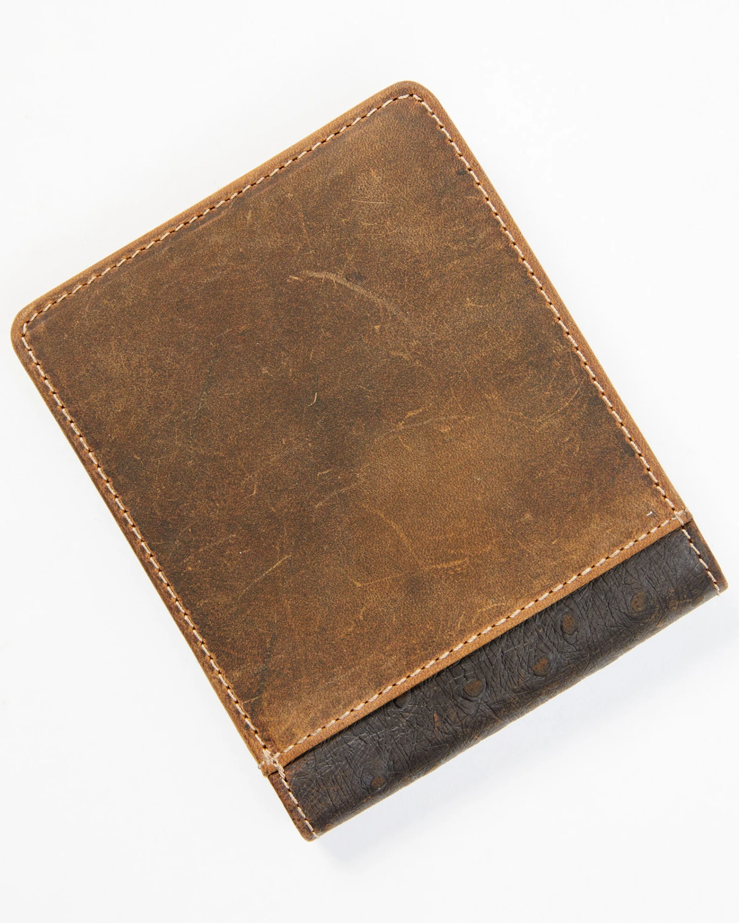 Cody James Men's Brown Ostrich Bifold Tooled Wallet - Image 3