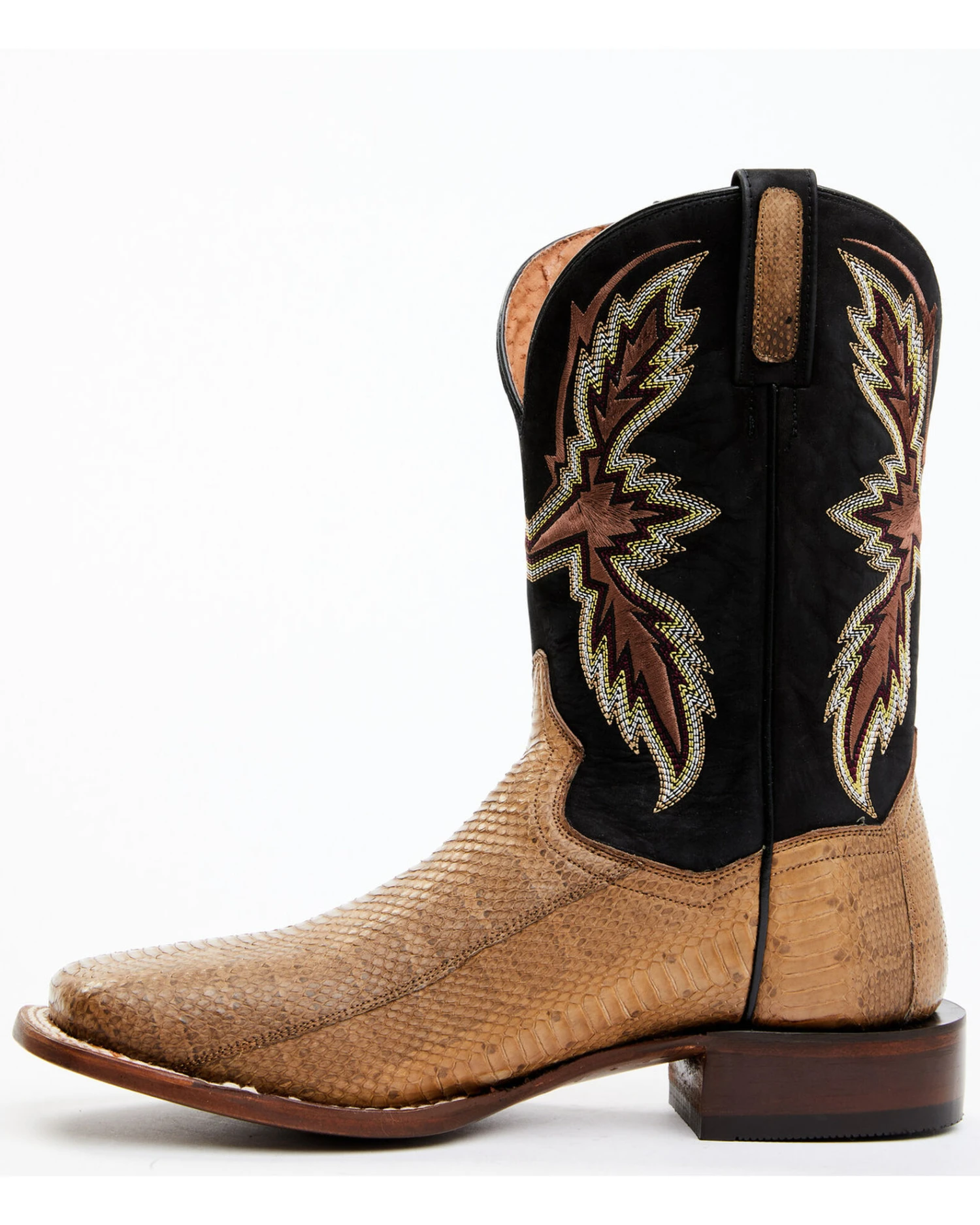 Dan Post Men's Taupe Water Snake Exotic Western Boots - Broad Square Toe - Image 3