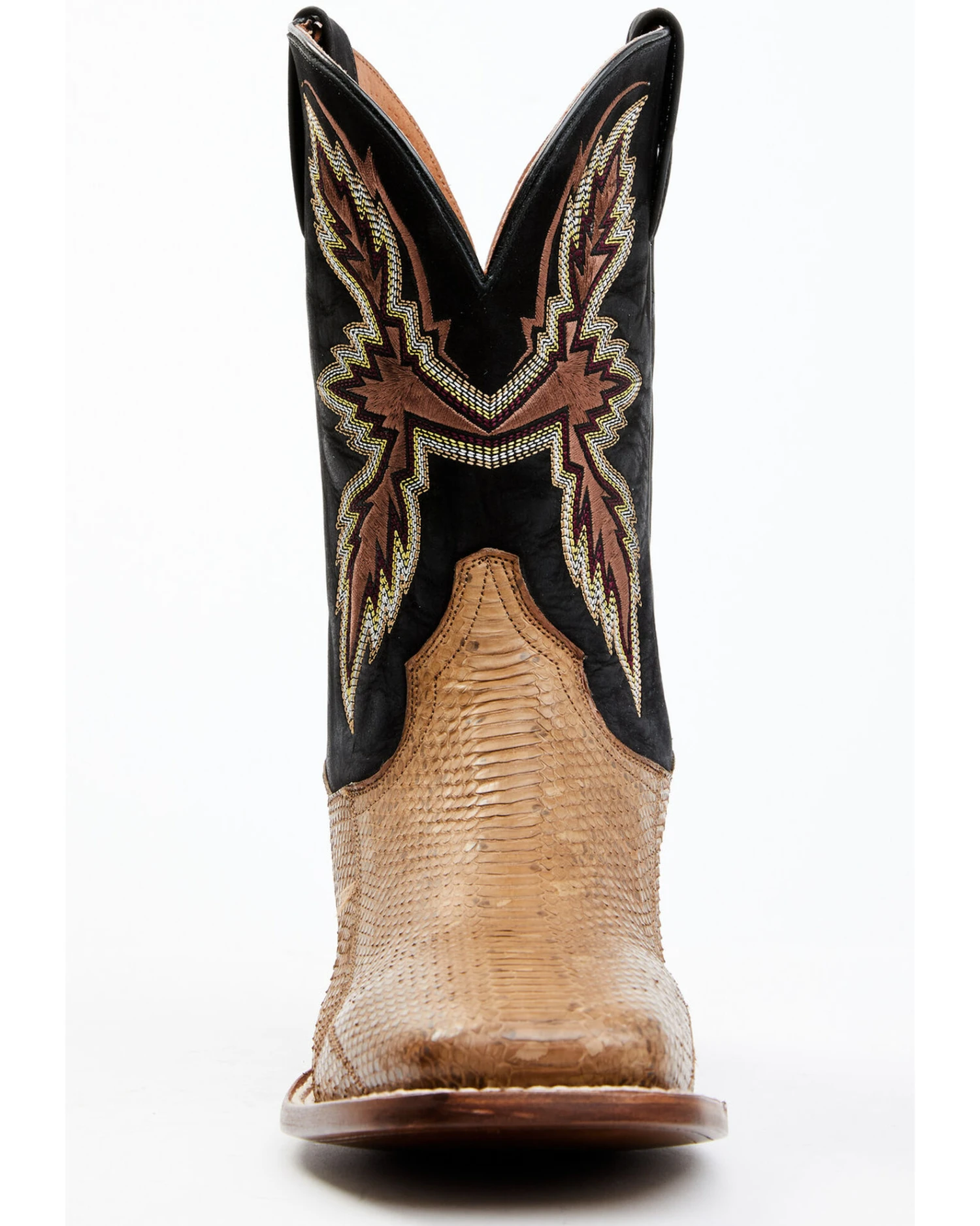 Dan Post Men's Taupe Water Snake Exotic Western Boots - Broad Square Toe - Image 4