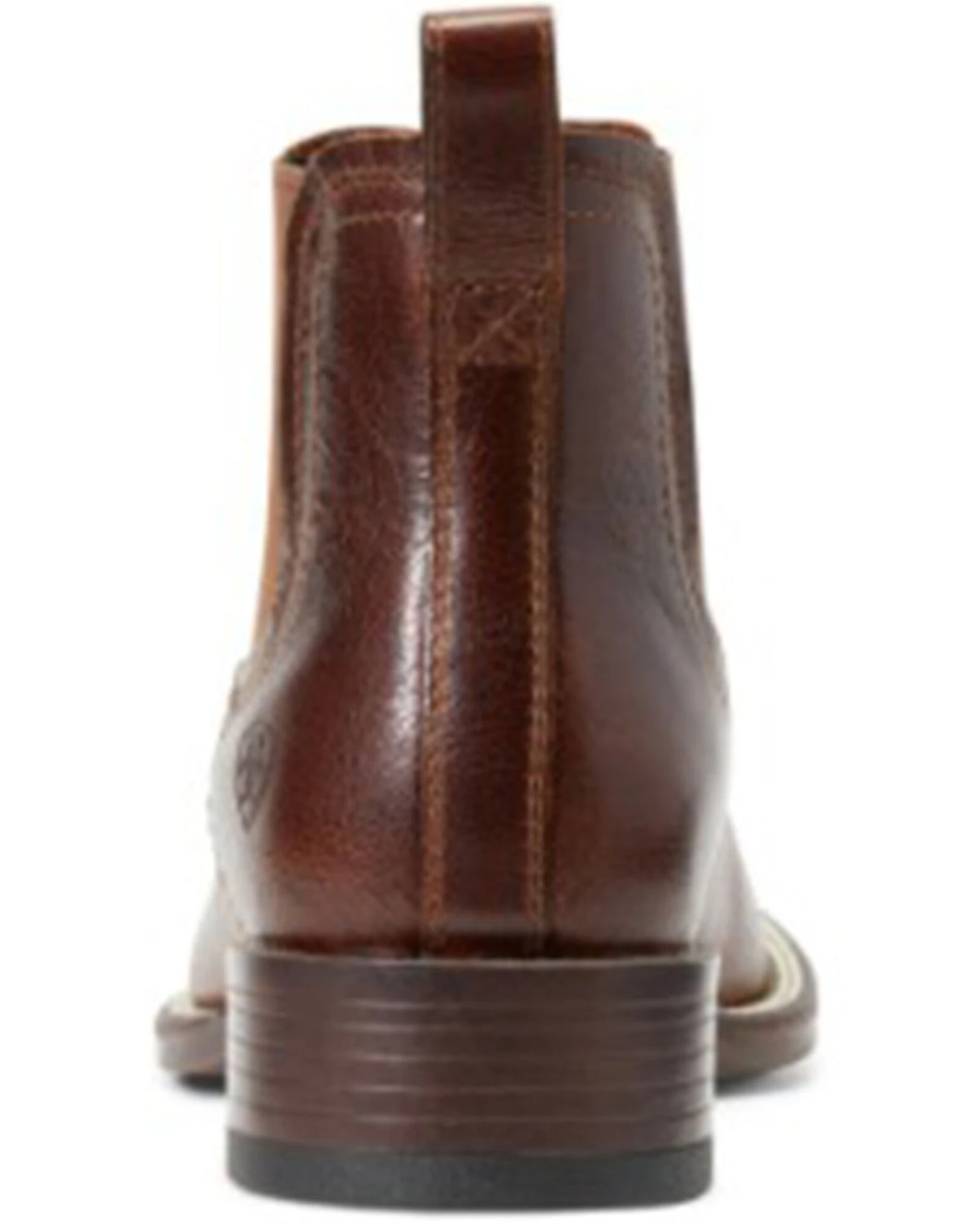Ariat Men's Booker Bantamweight Royal Brown Ultra Full-Grain Leather Ankle Boot - Broad Square Toe - Image 3