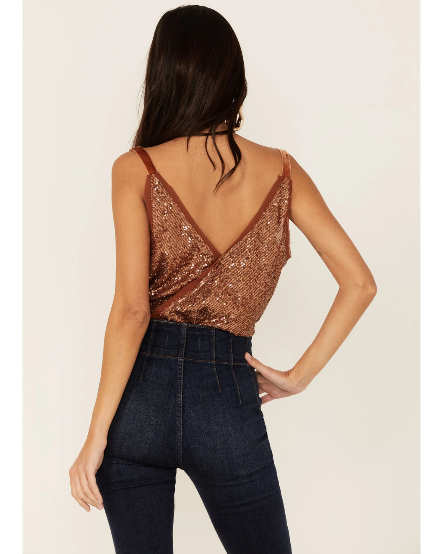 Free People Women's Shimmer & Shine Sequins Bodysuit - Image 3
