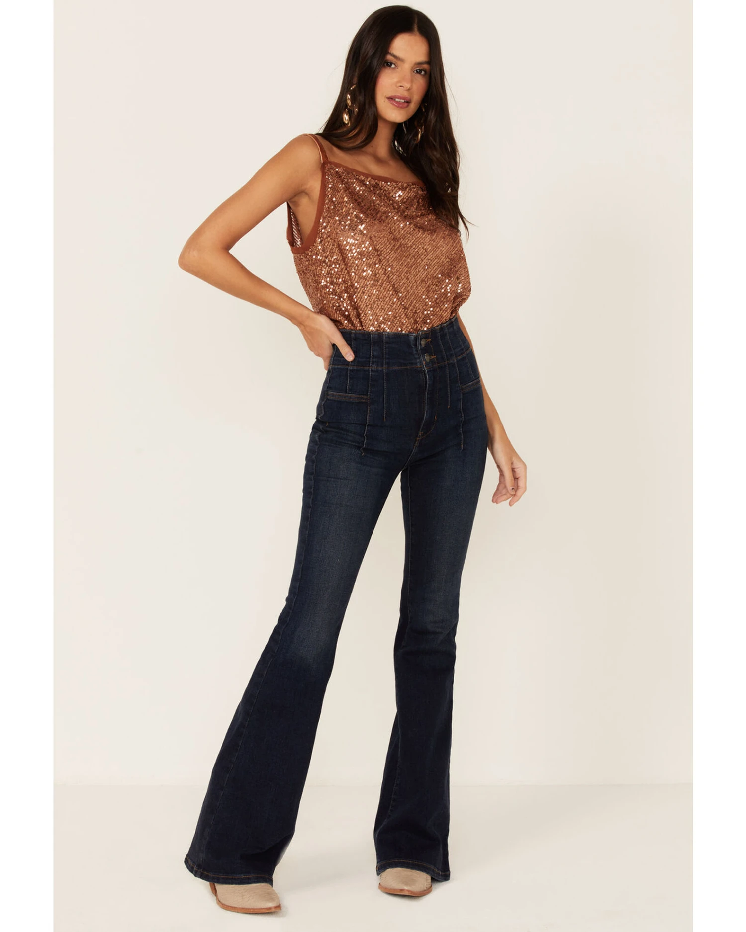 Free People Women's Shimmer & Shine Sequins Bodysuit - Image 4