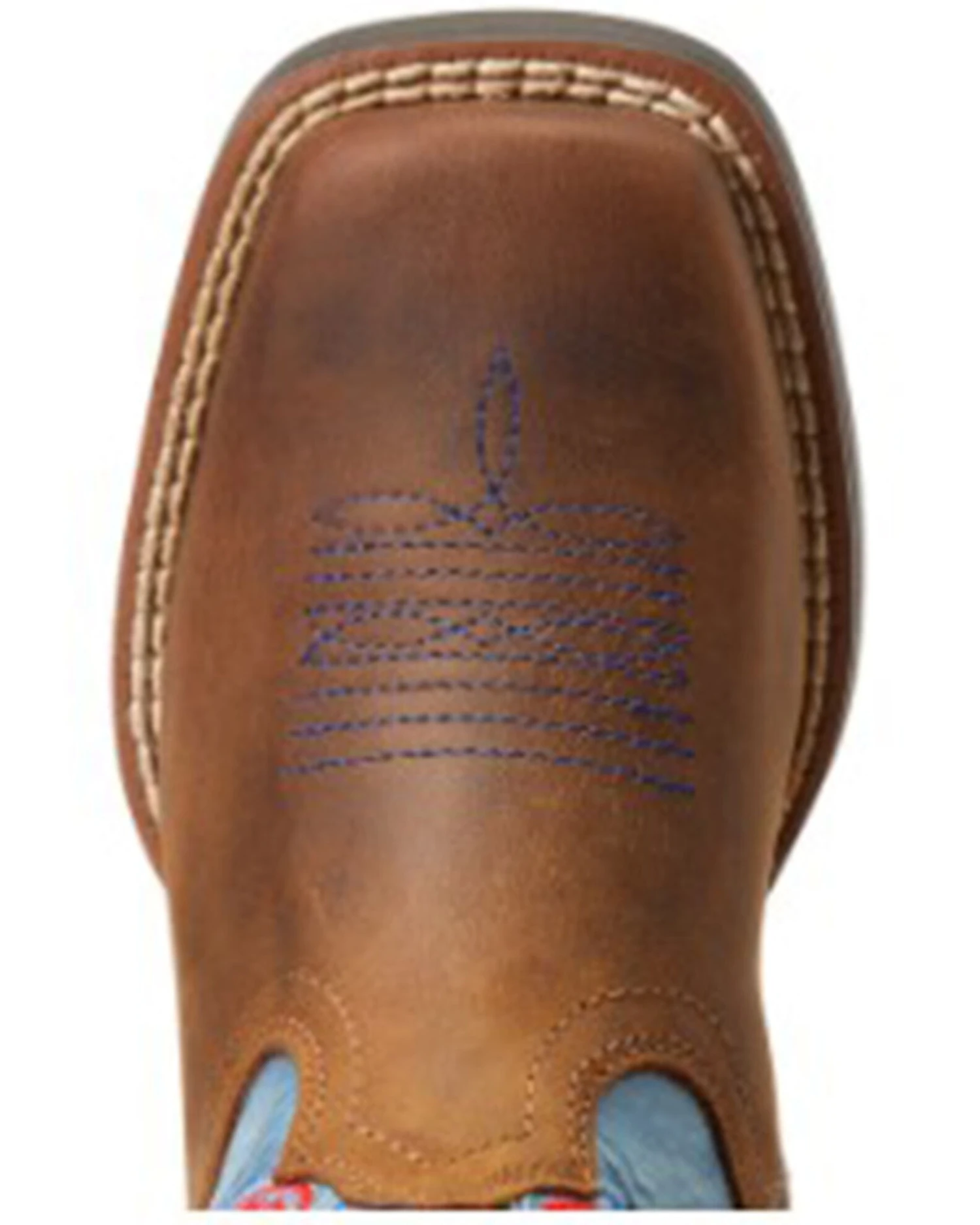 Ariat Boys' Double Kicker Easy Fit Distressed Western Boots - Broad Square Toe - Image 4