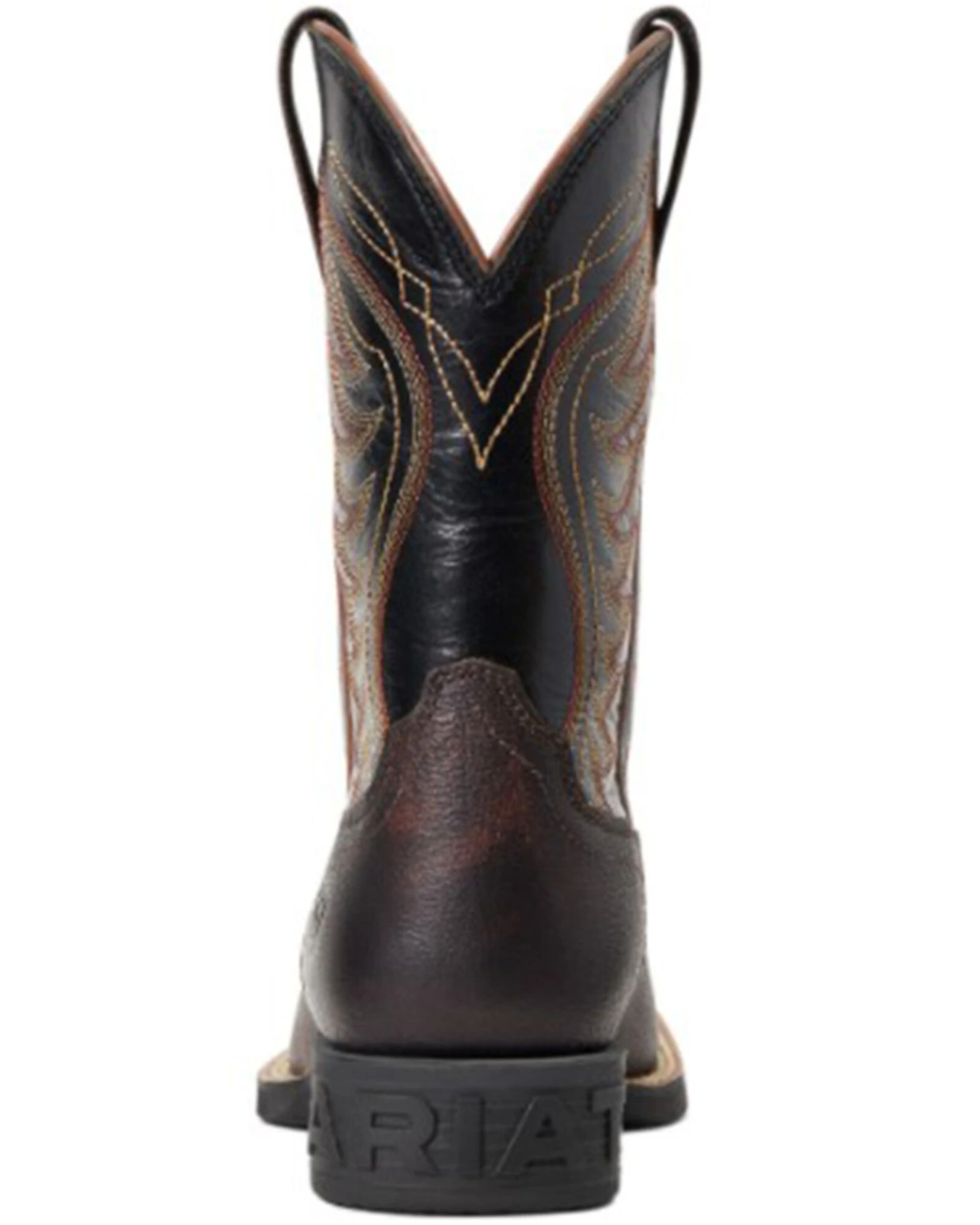 Ariat Boys' Amos Hand-Stained Western Boot - Broad Square Toe - Image 3