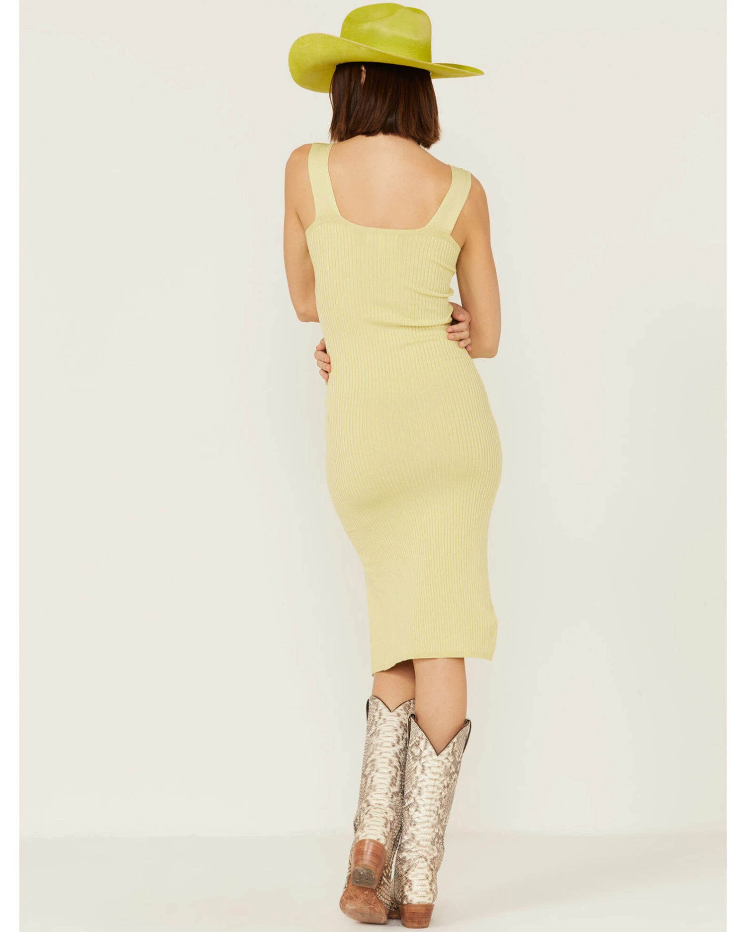 Shyanne Women's Ribbed Sweater Knit Midi Bodycon Dress - Image 4